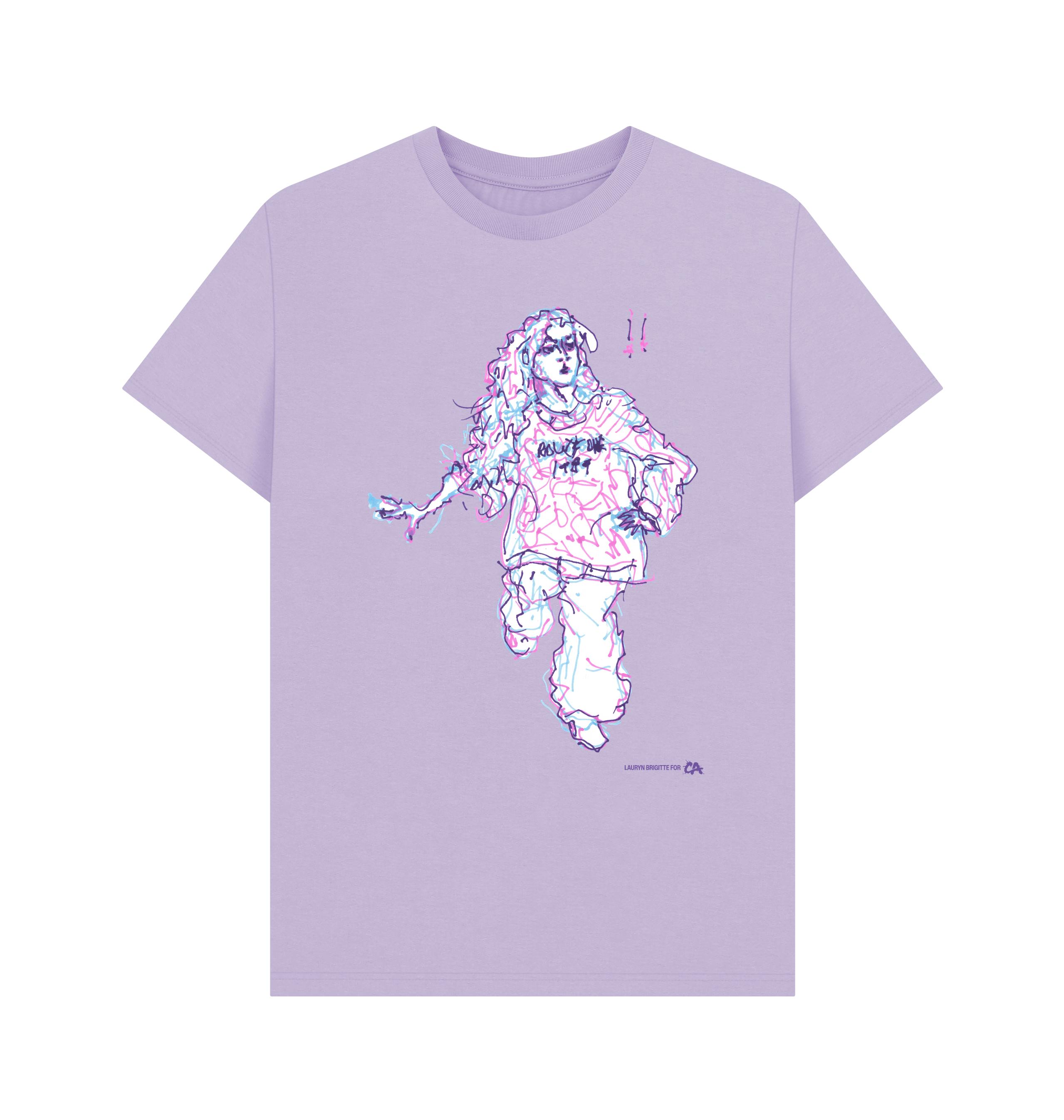 Lilac Printed T-shirt Front