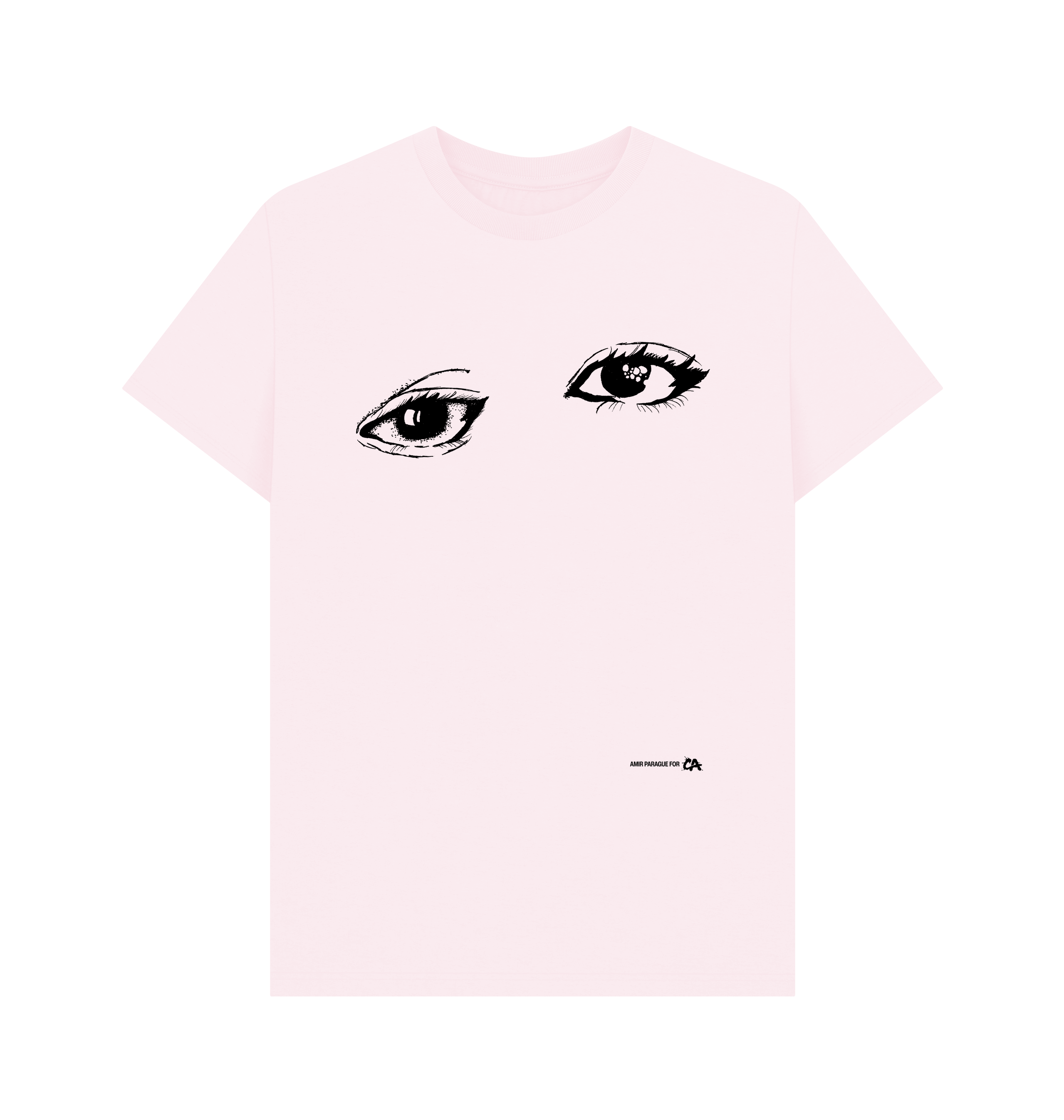 Pink Printed T-shirt Front
