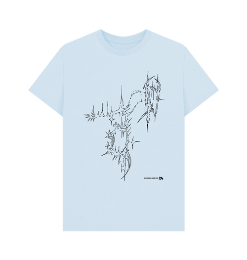Sky Blue Printed T-shirt Front