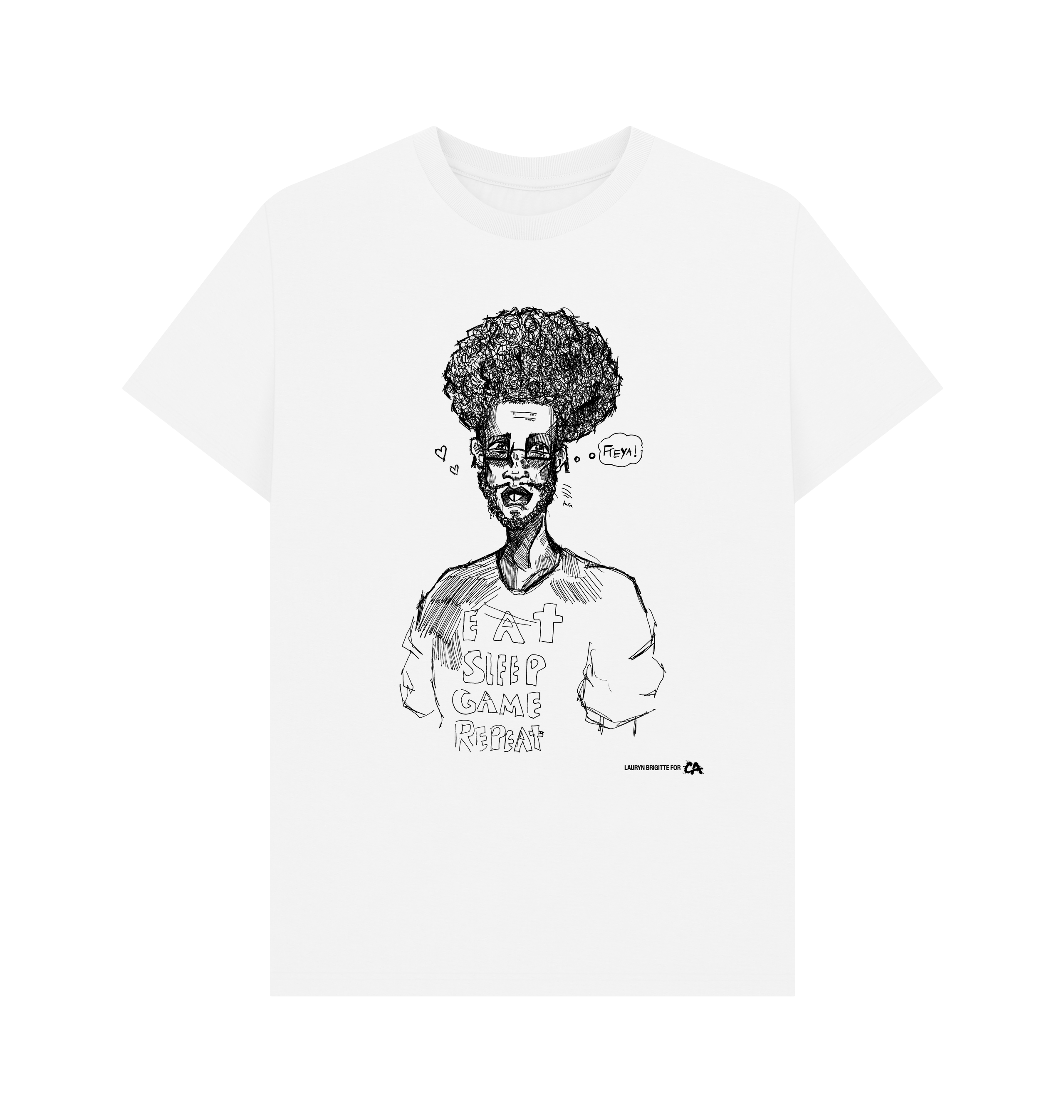 White Printed T-shirt Front