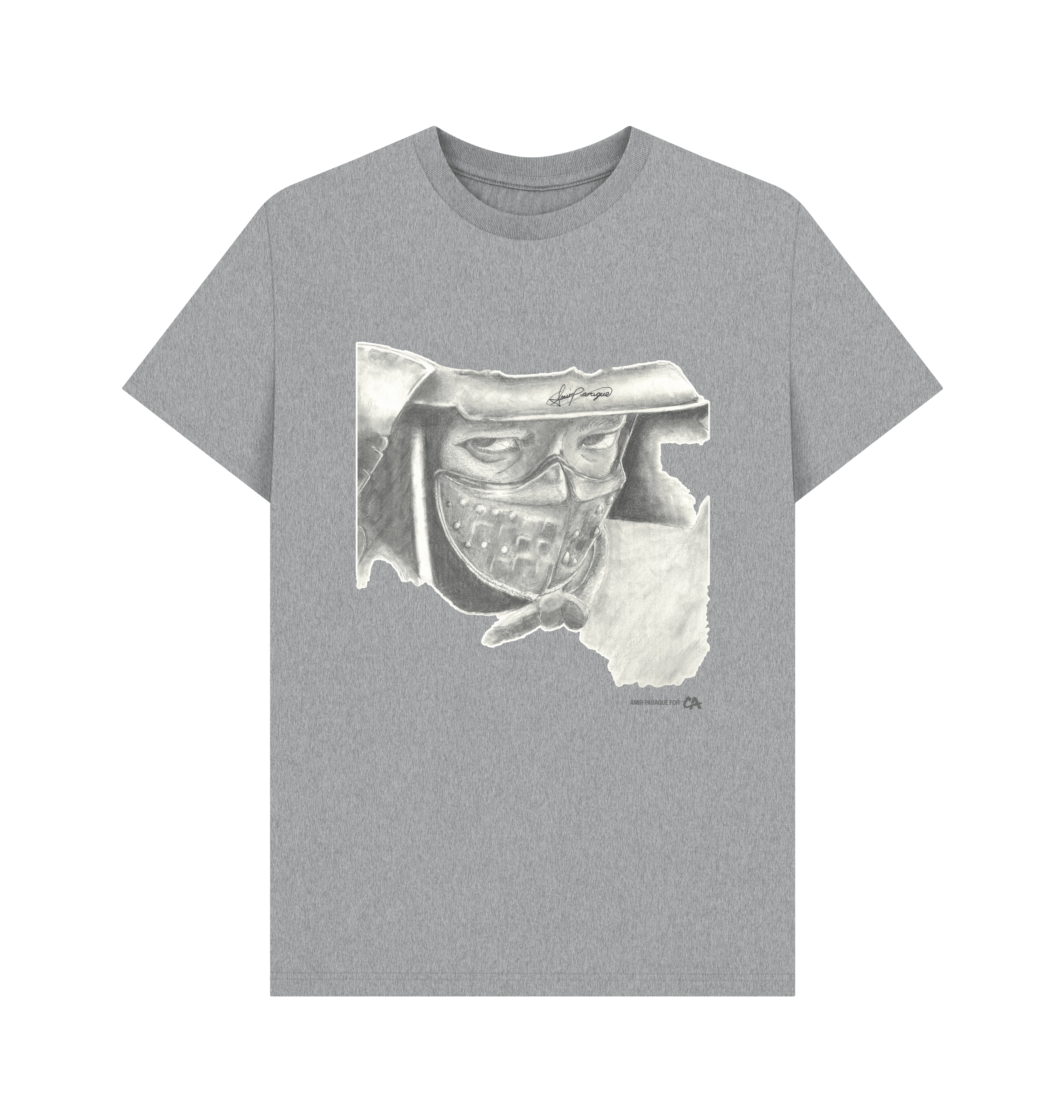 Athletic Grey Printed T-shirt Front