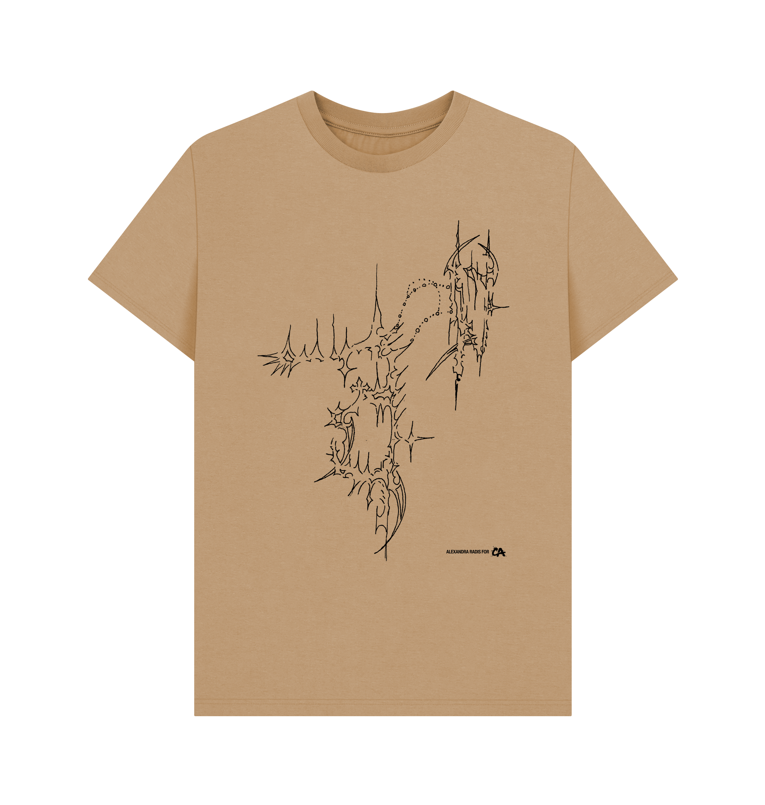 Sand Printed T-shirt Front