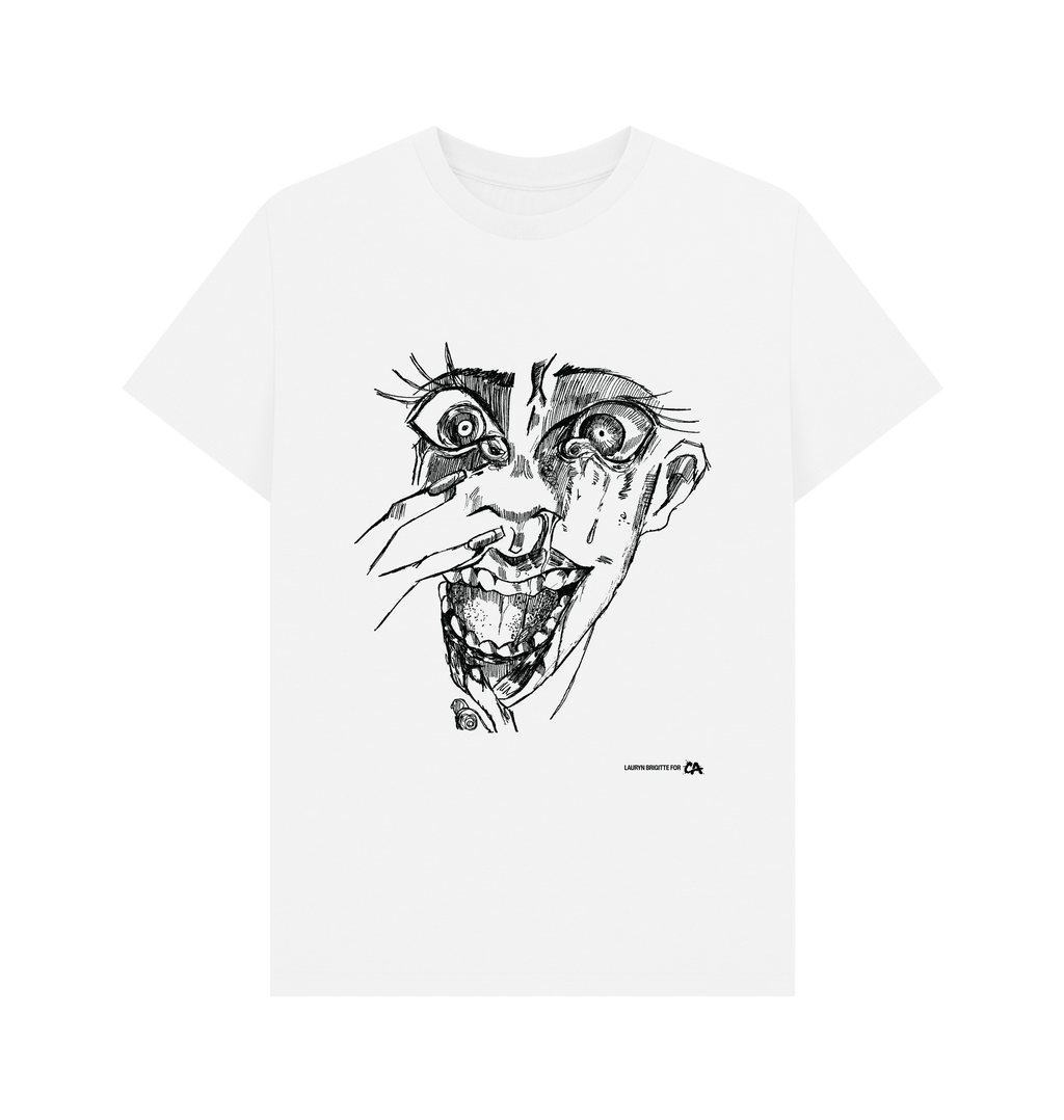 White Printed T-shirt Front
