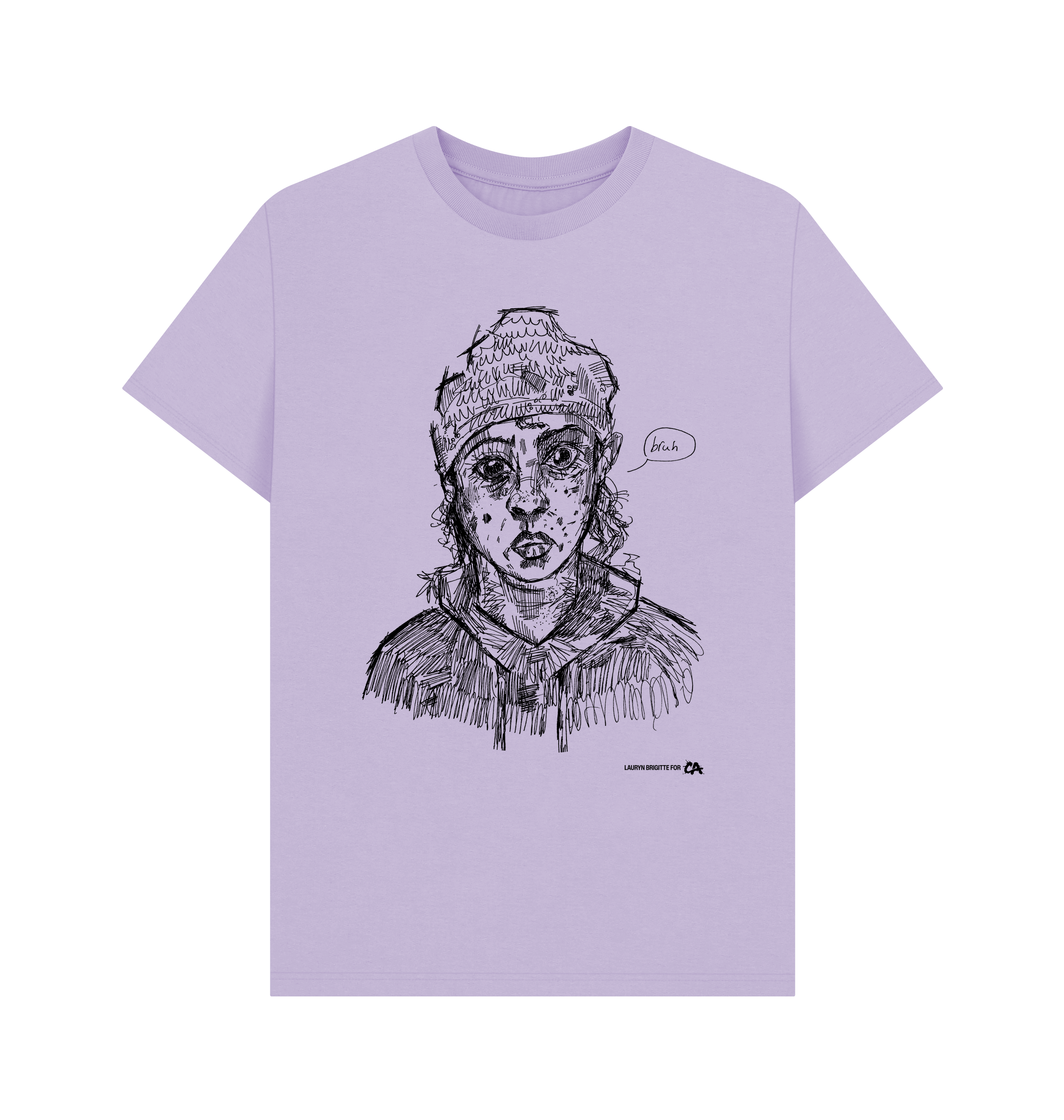 Lilac Printed T-shirt Front