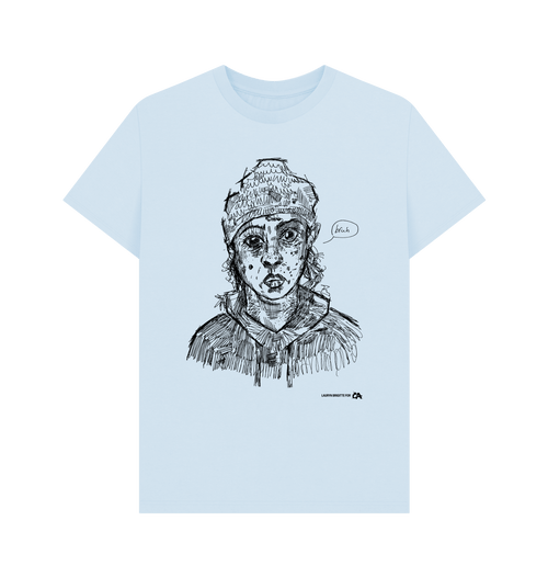 Sky Blue Printed T-shirt Front