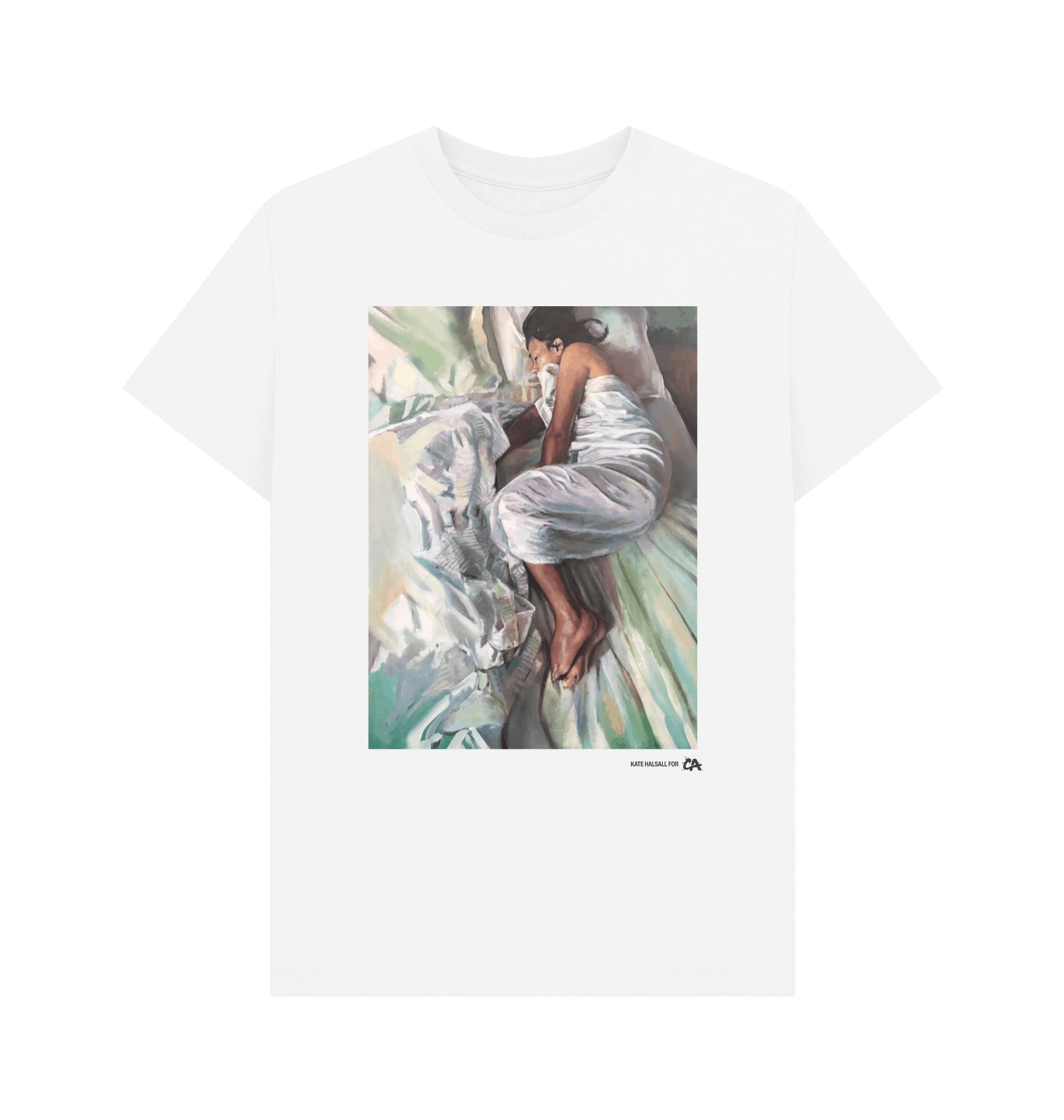 White Printed T-shirt Front