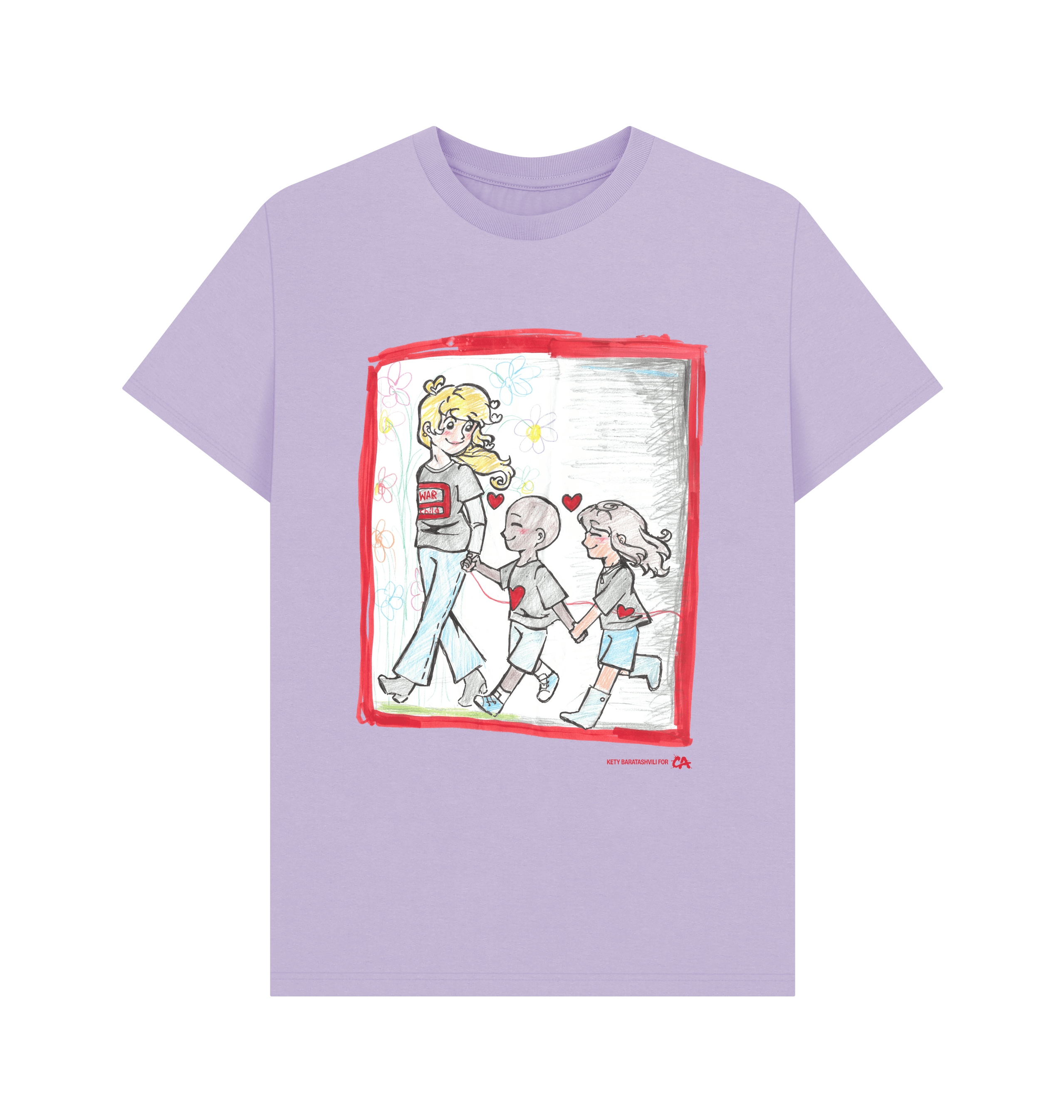 Lilac Printed T-shirt Front