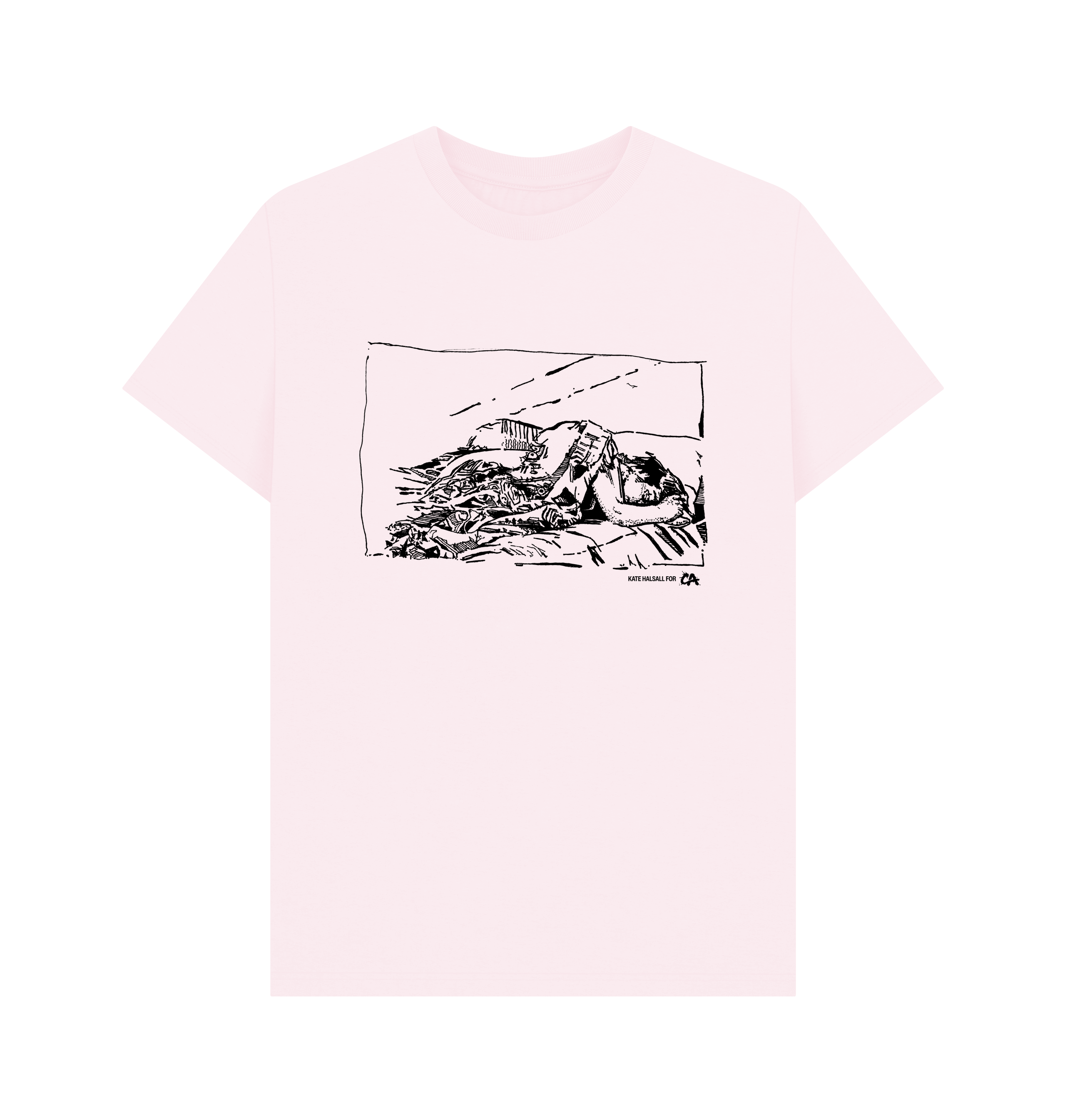Pink Printed T-shirt Front