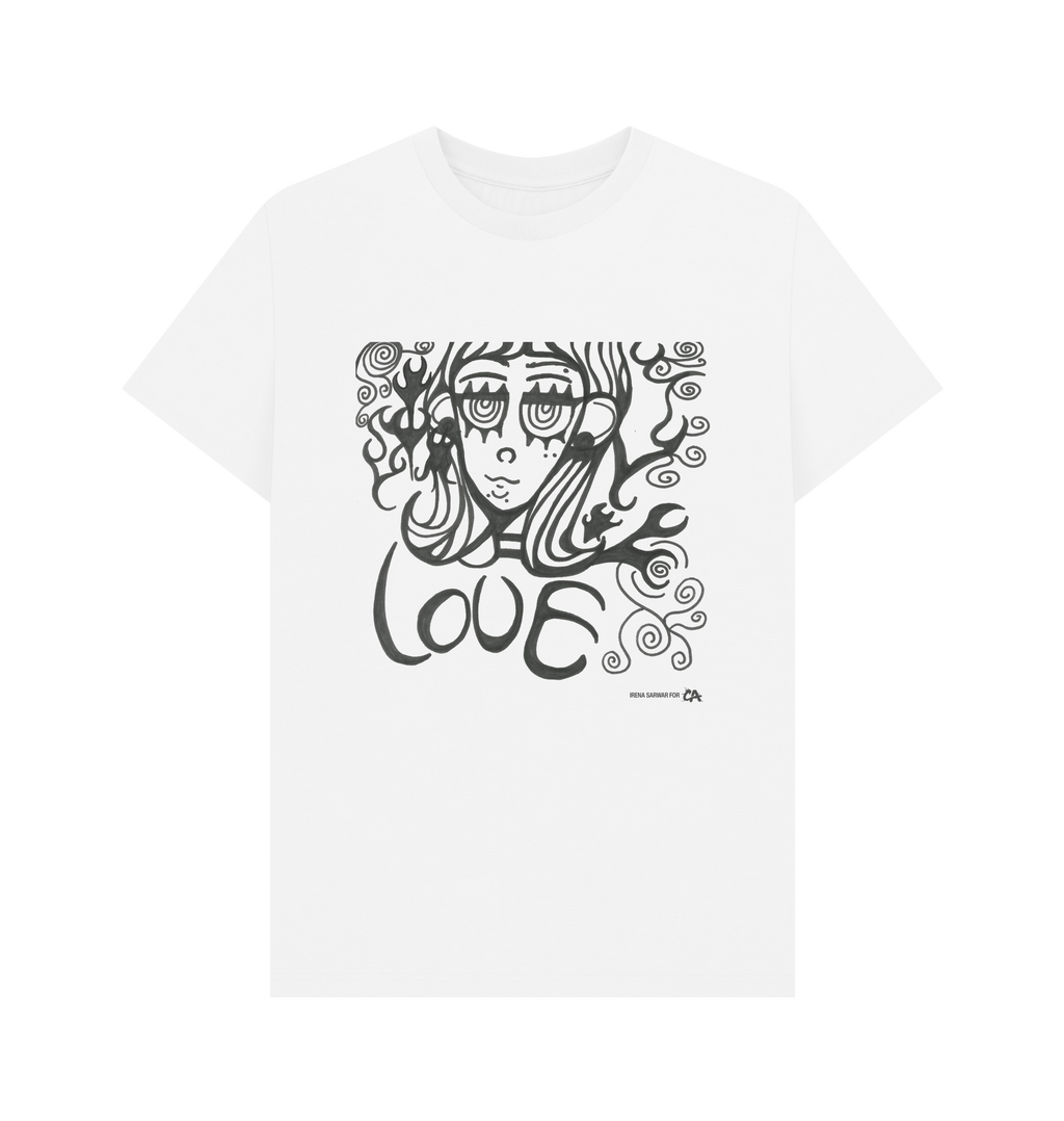 White Printed T-shirt Front