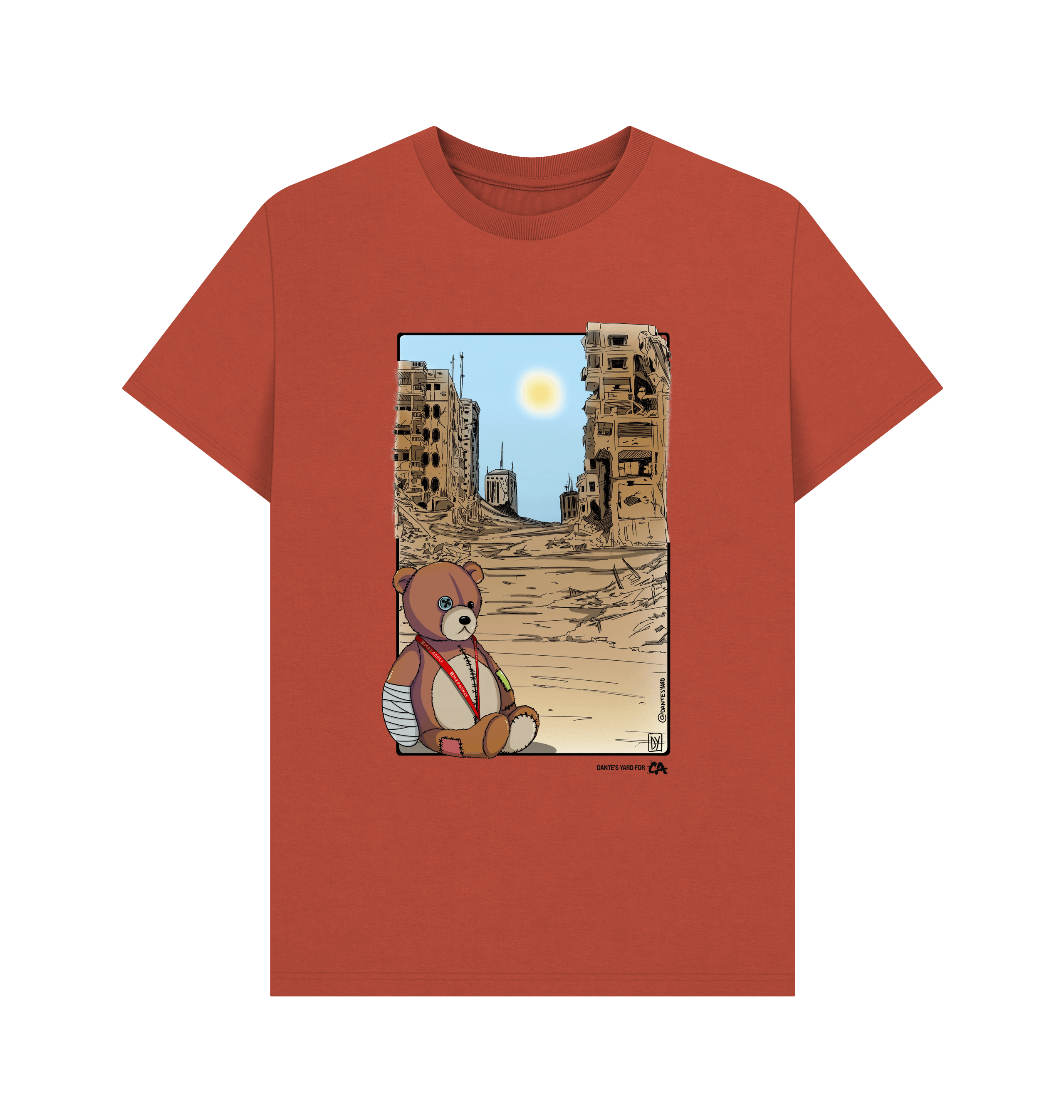 Rust Printed T-shirt Front