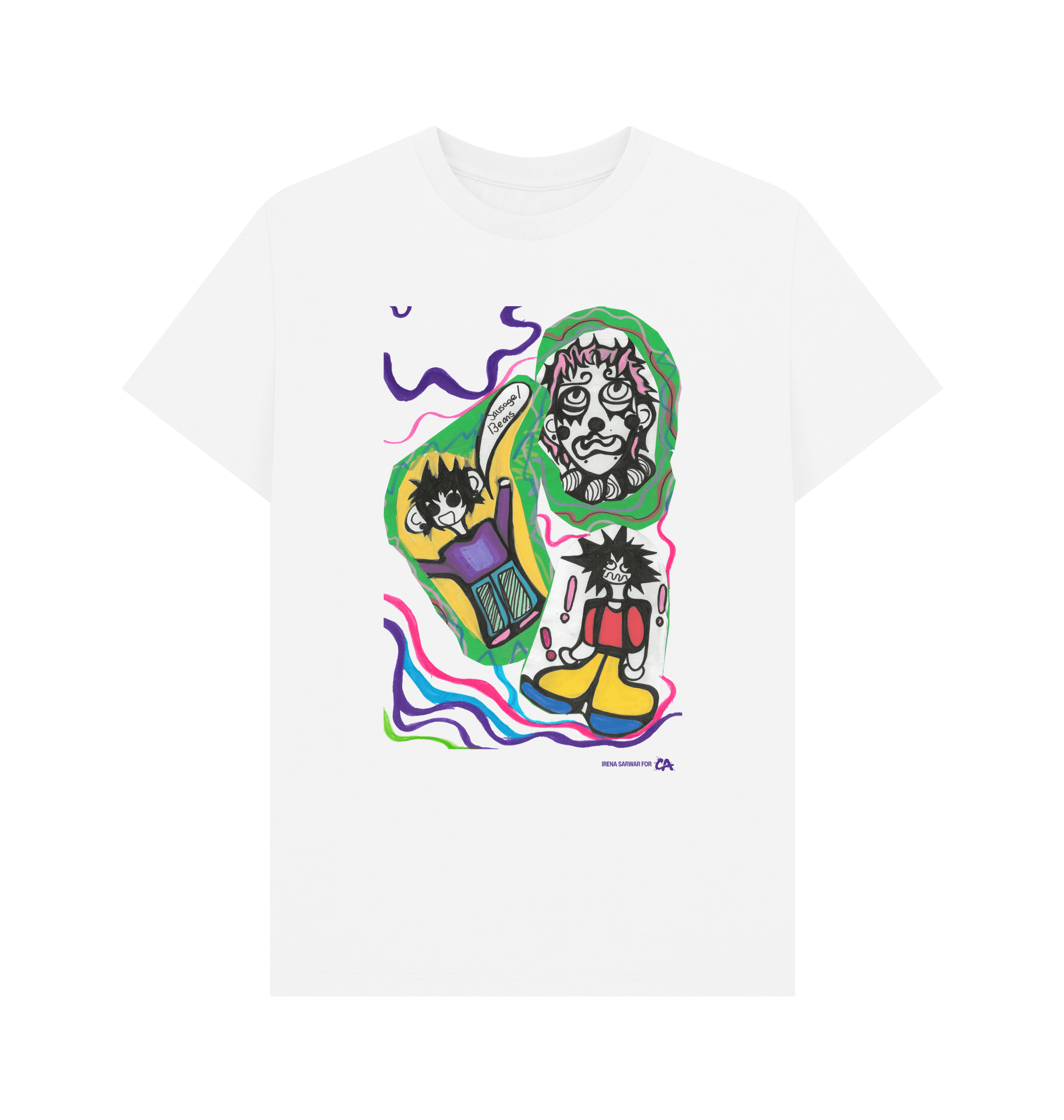 White Printed T-shirt Front