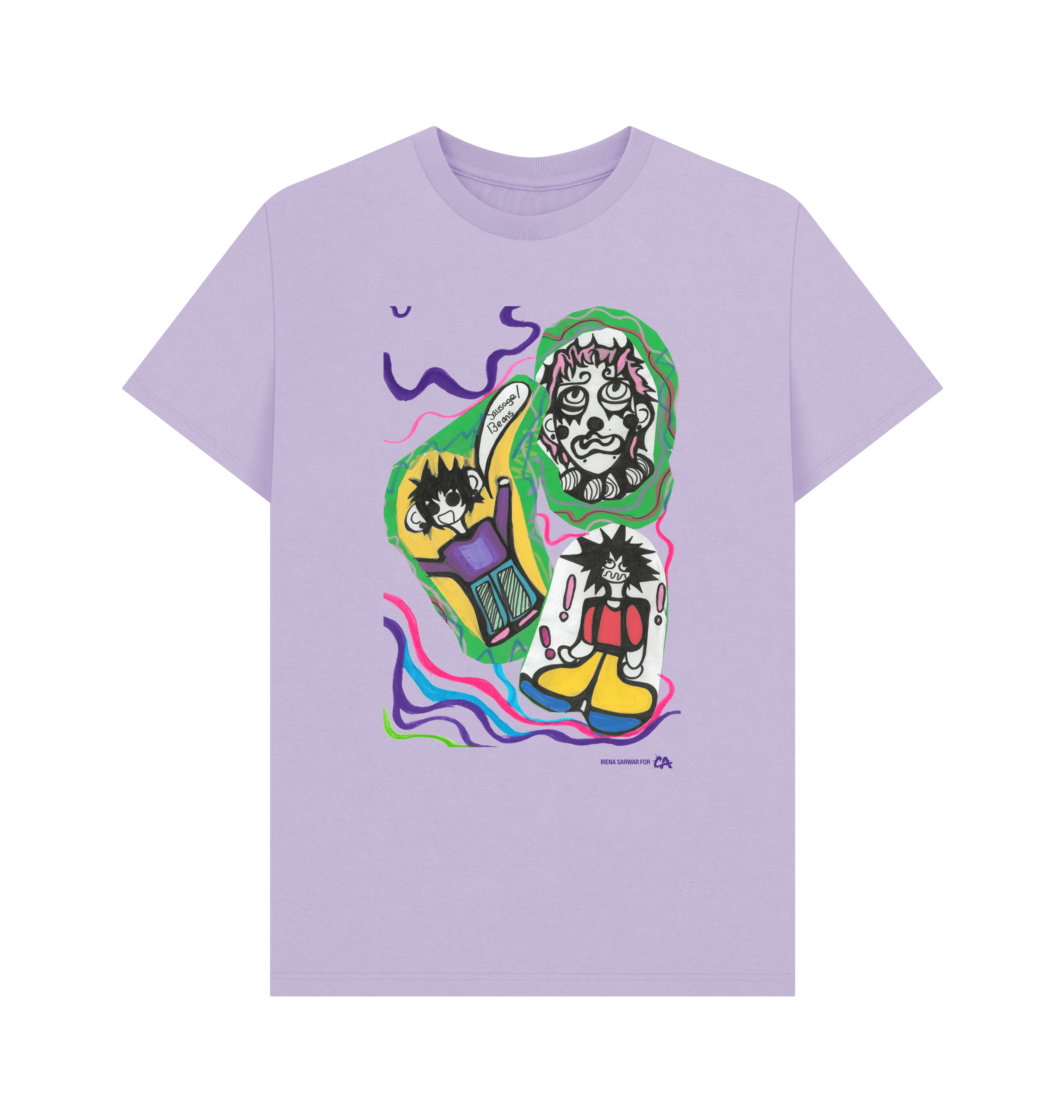 Lilac Printed T-shirt Front