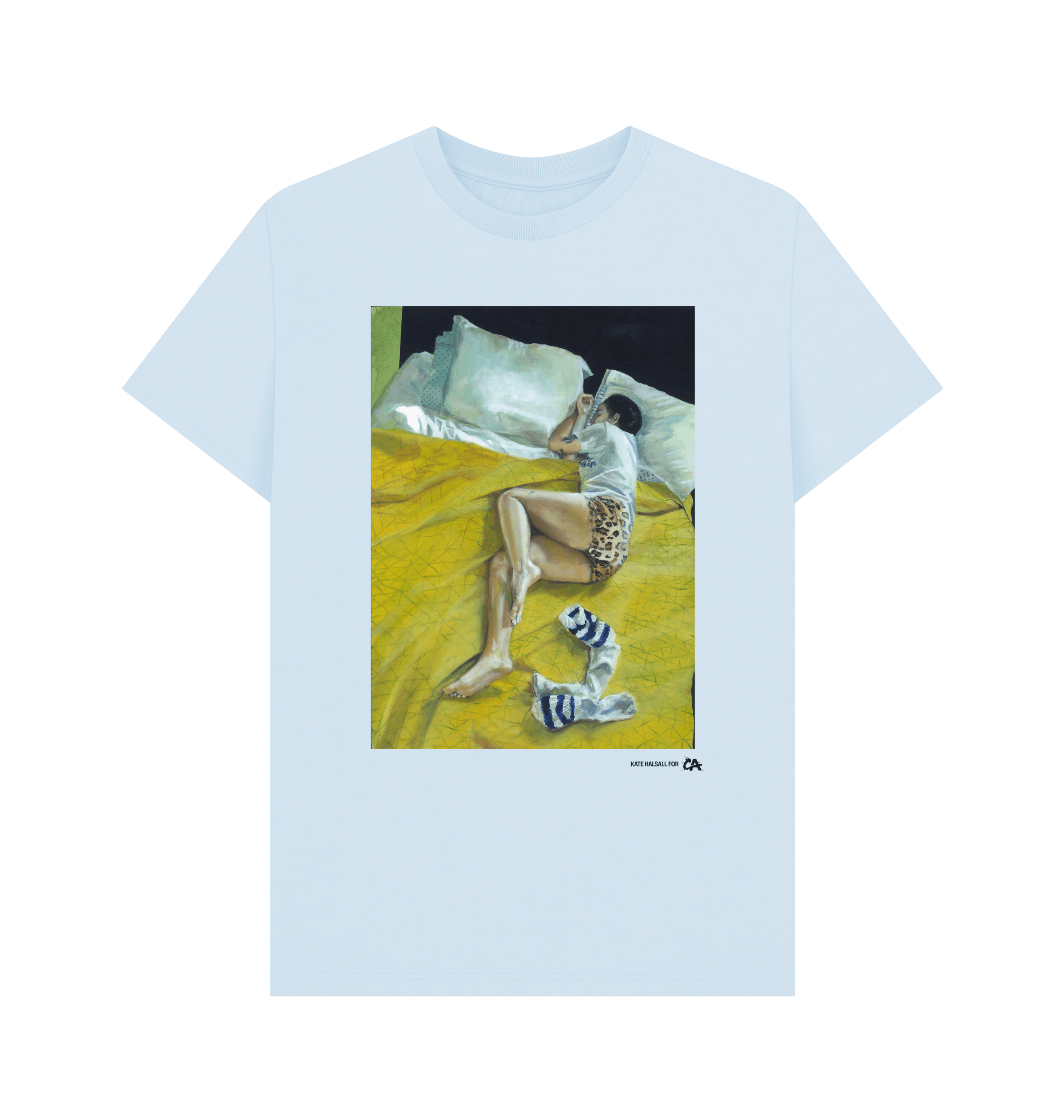 Sky Blue Printed T-shirt Front