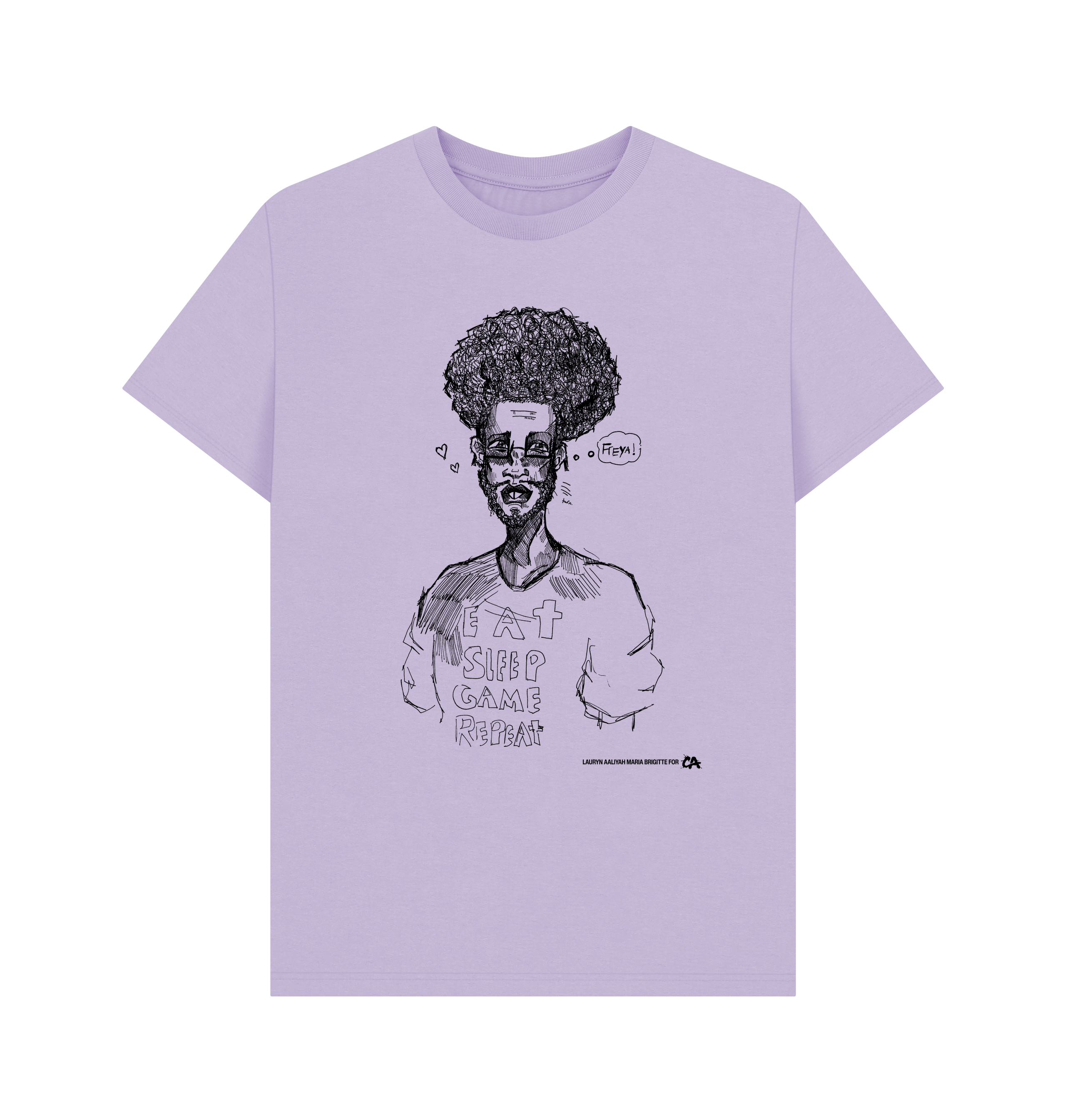 Lilac Printed T-shirt Front