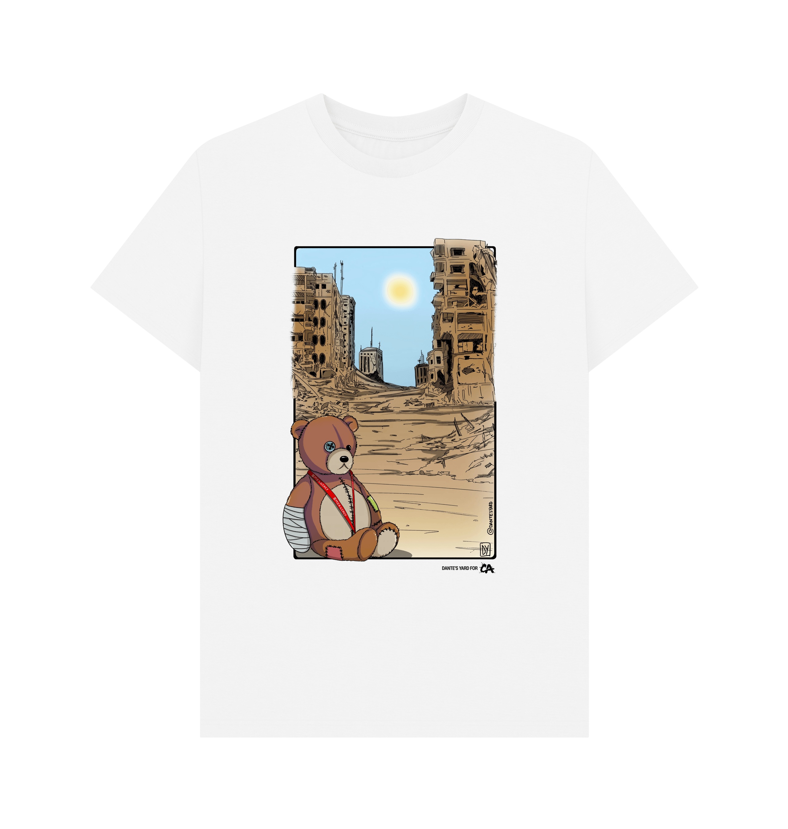 White Printed T-shirt Front