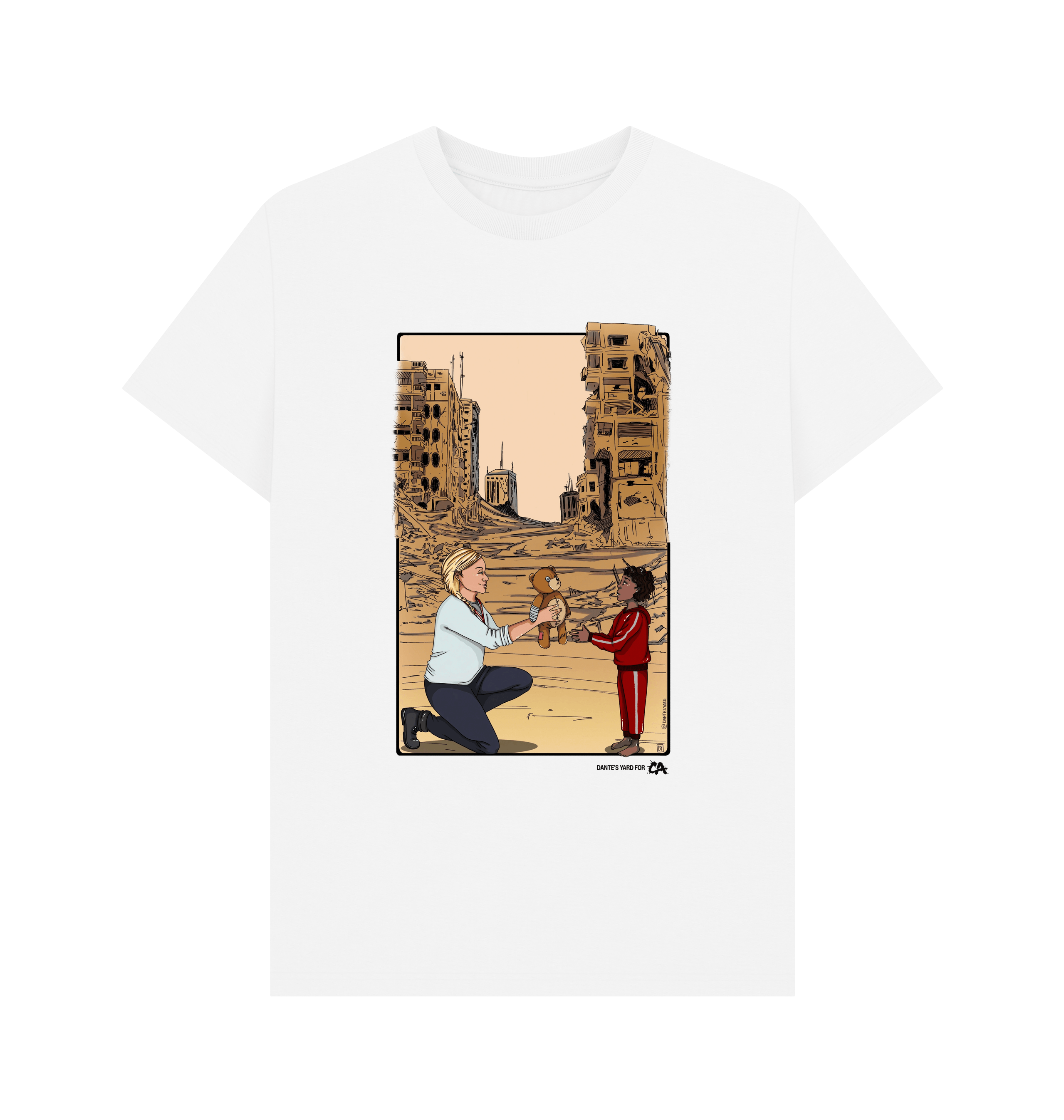 White Printed T-shirt Front