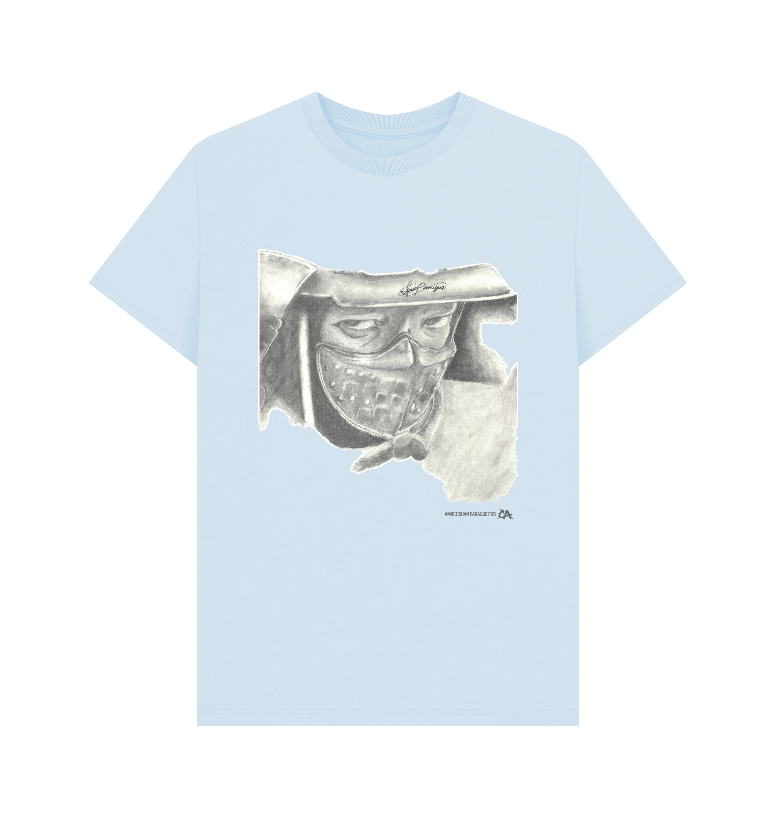 Sky Blue Printed T-shirt Front