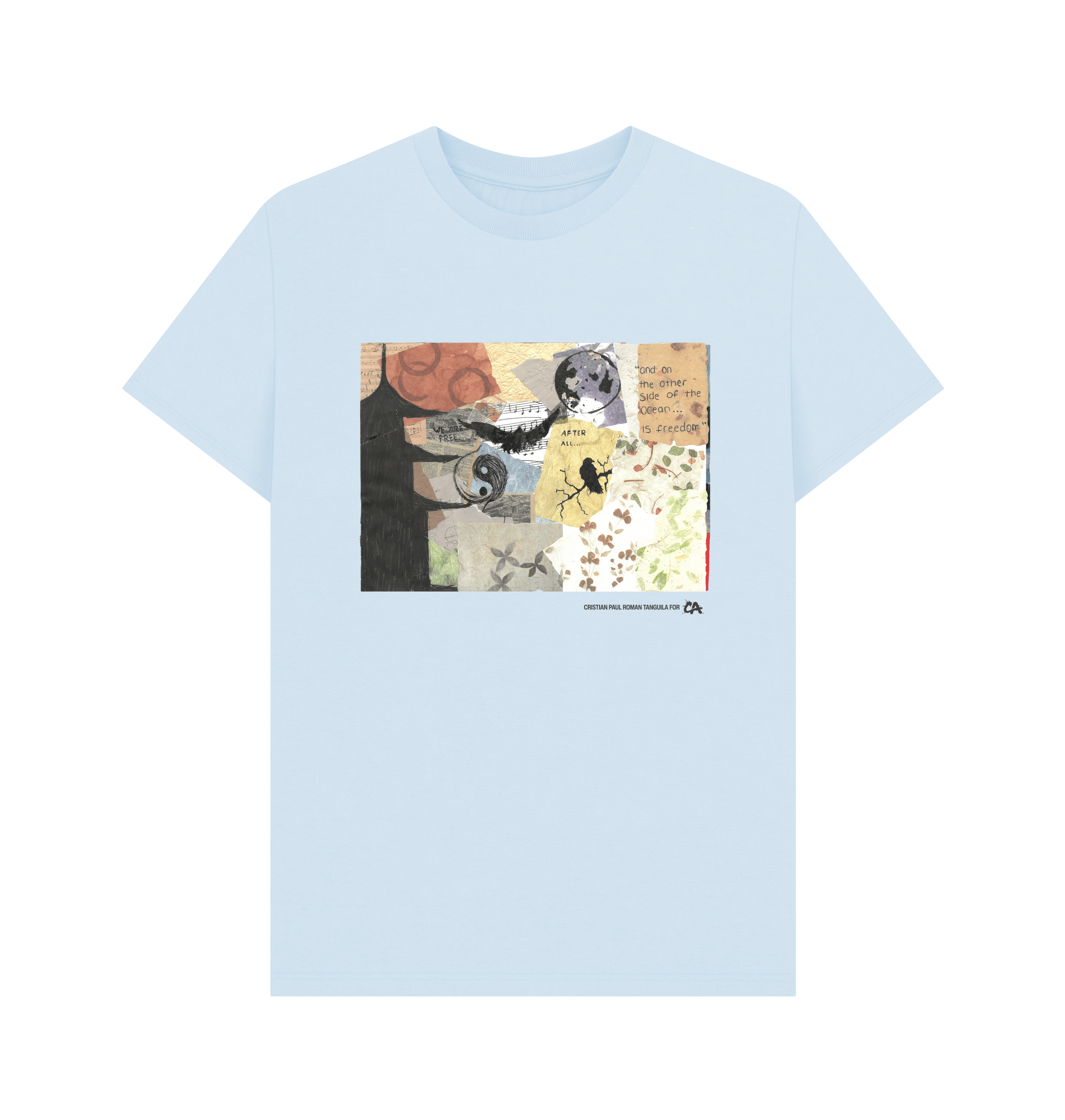 Sky Blue Printed T-shirt Front