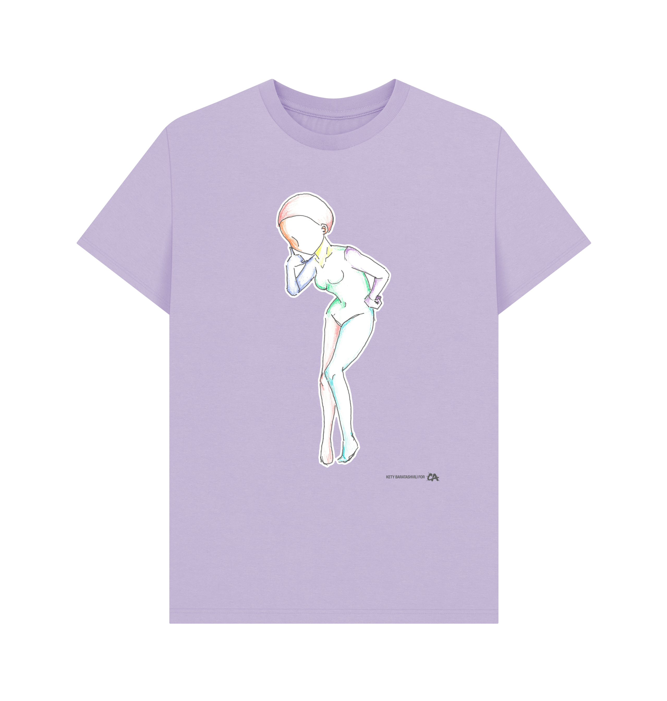 Lilac Printed T-shirt Front