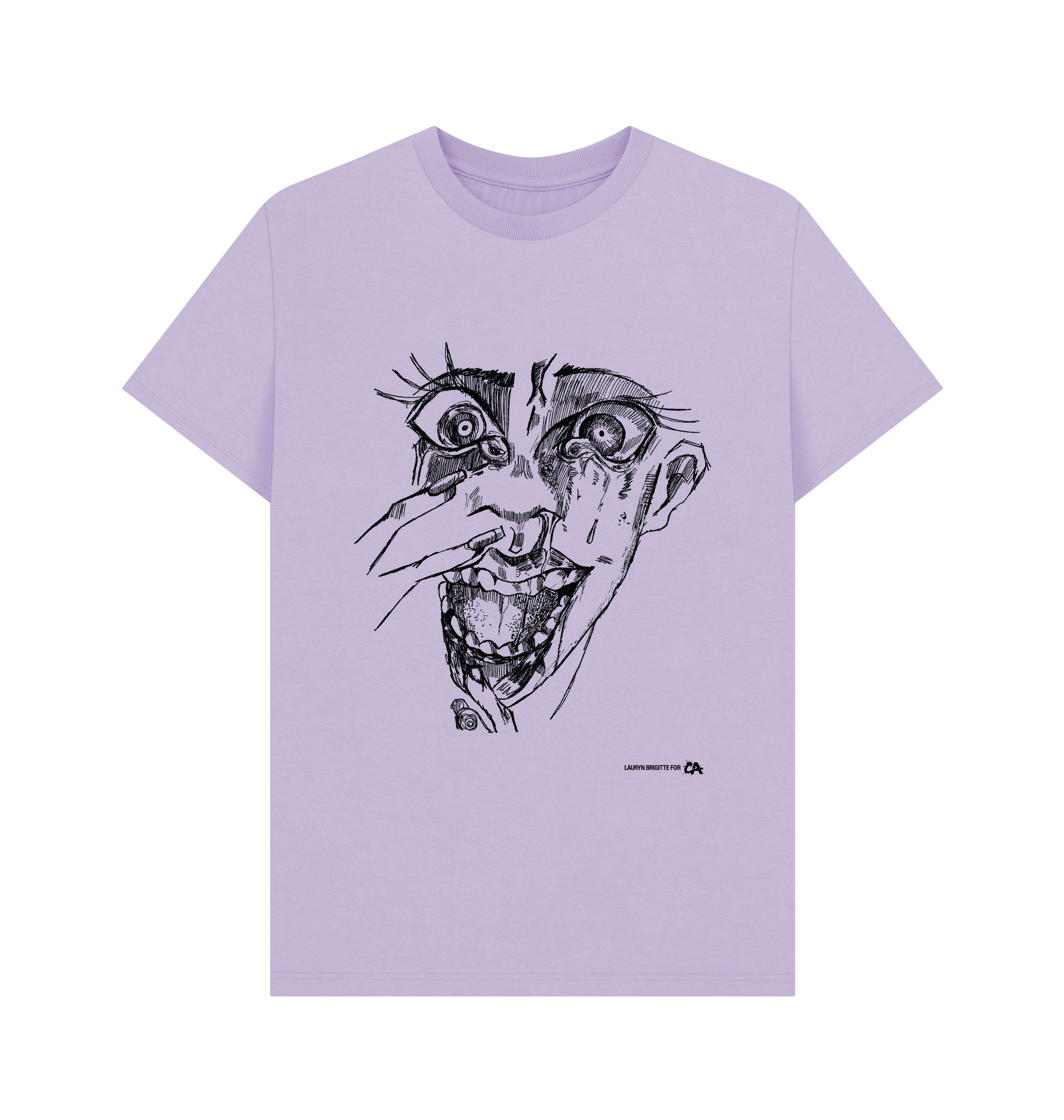 Lilac Printed T-shirt Front