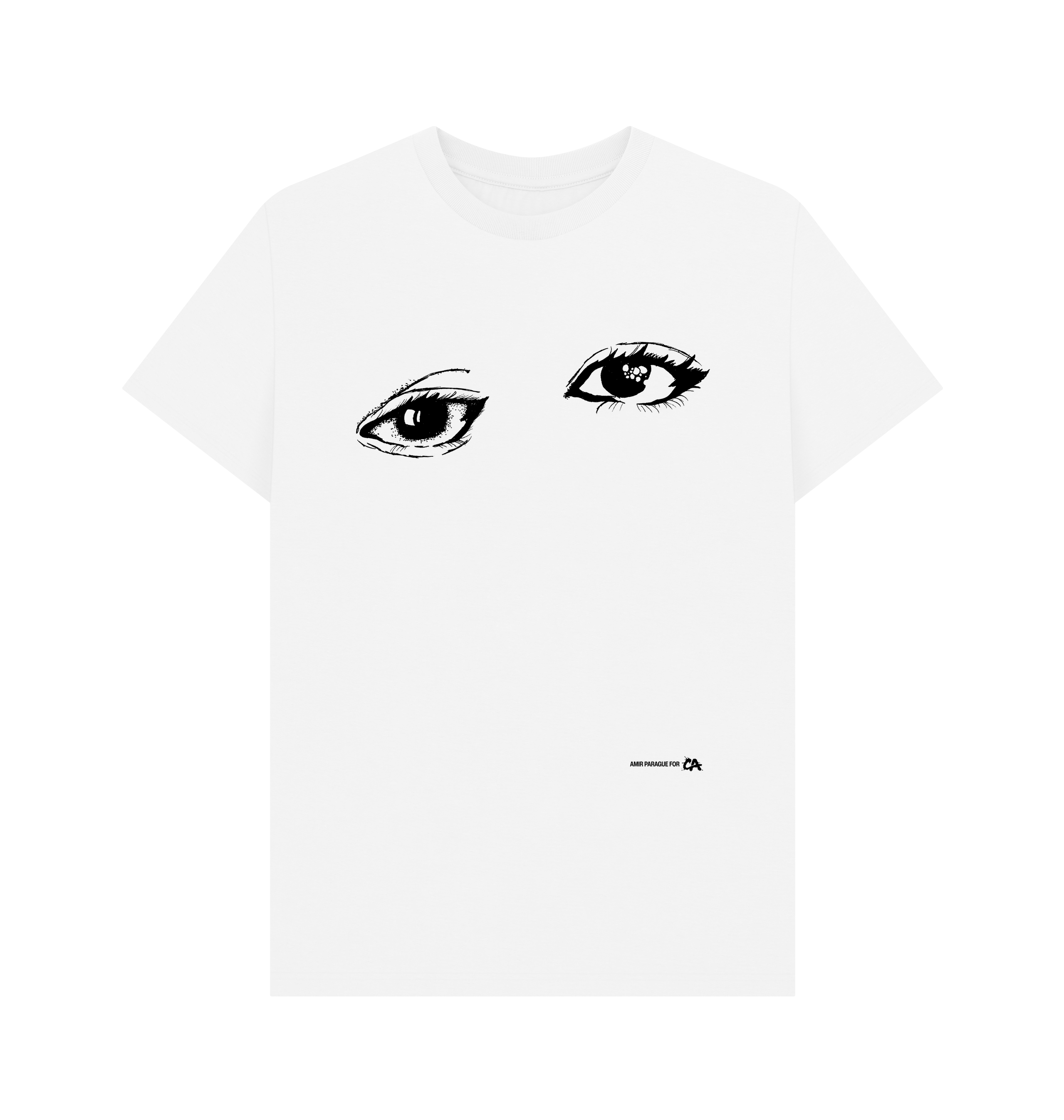 White Printed T-shirt Front