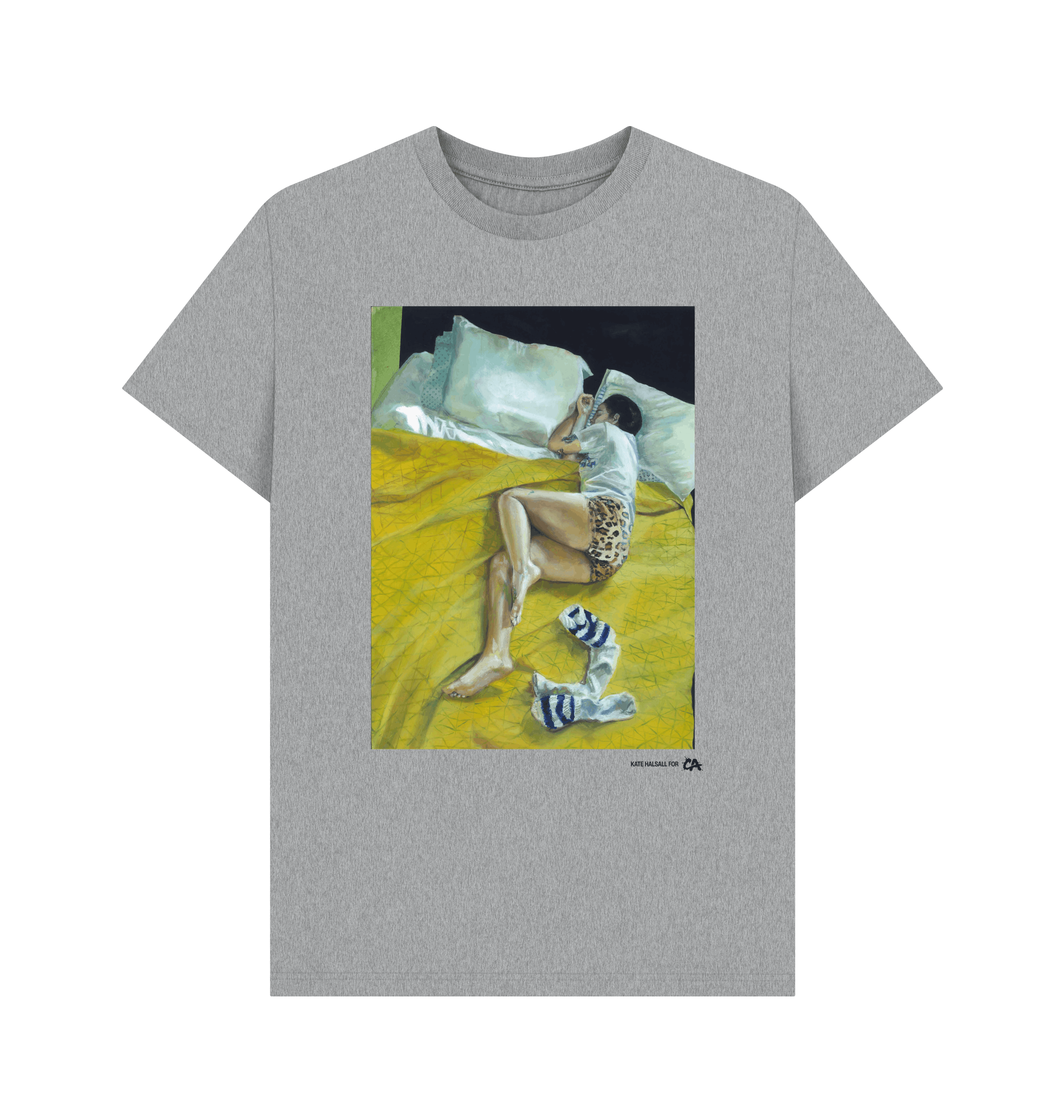 Athletic Grey Printed T-shirt Front