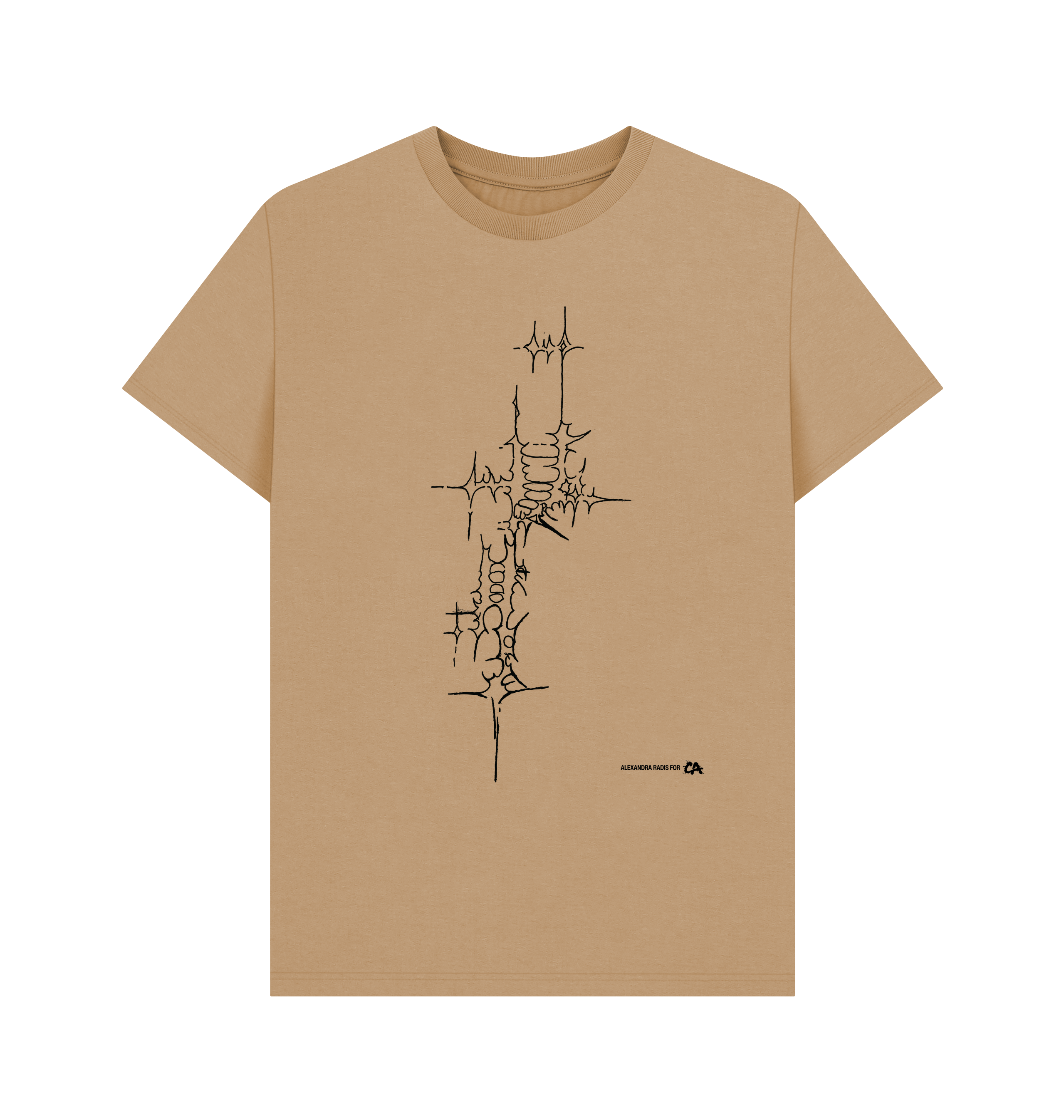 Sand Printed T-shirt Front