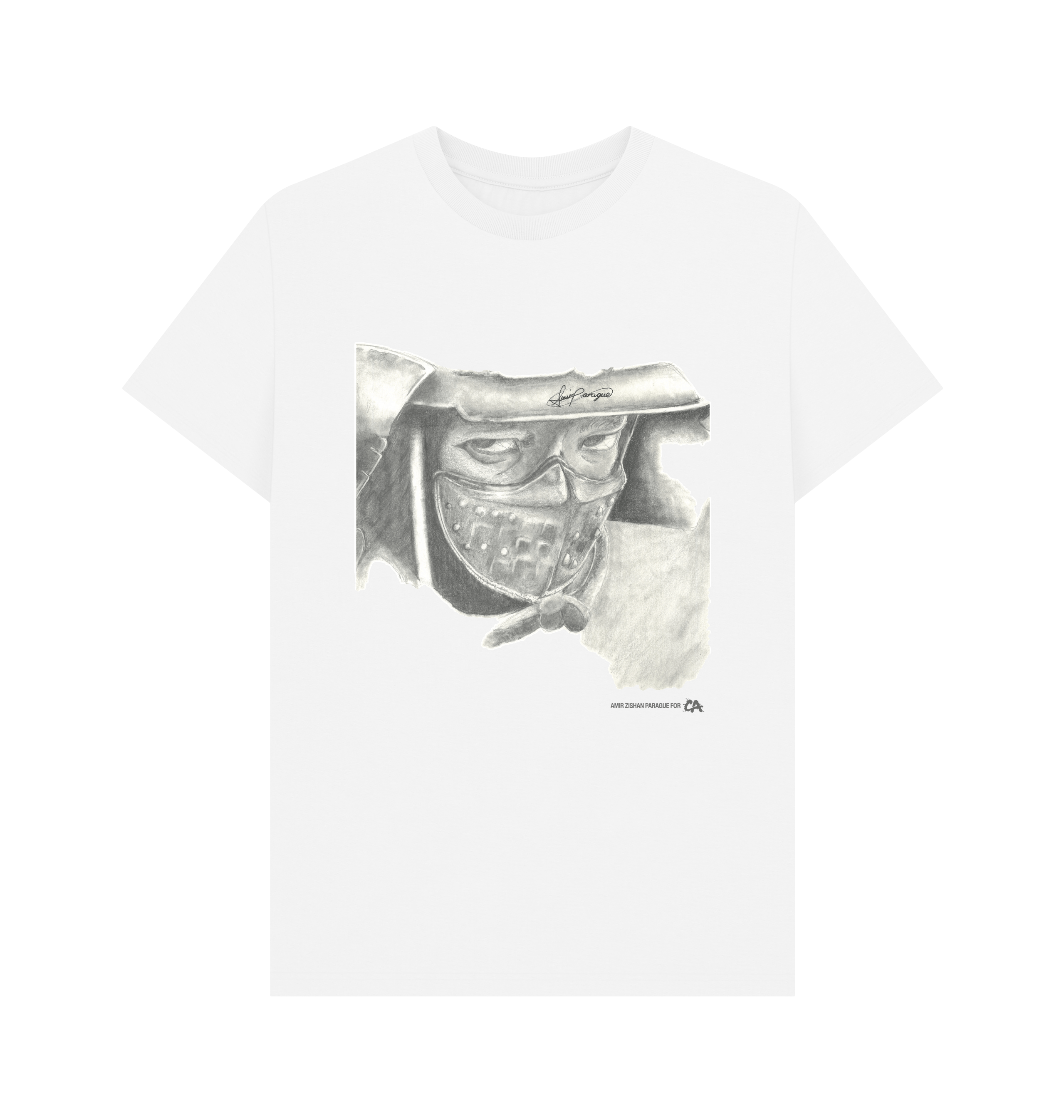 White Printed T-shirt Front