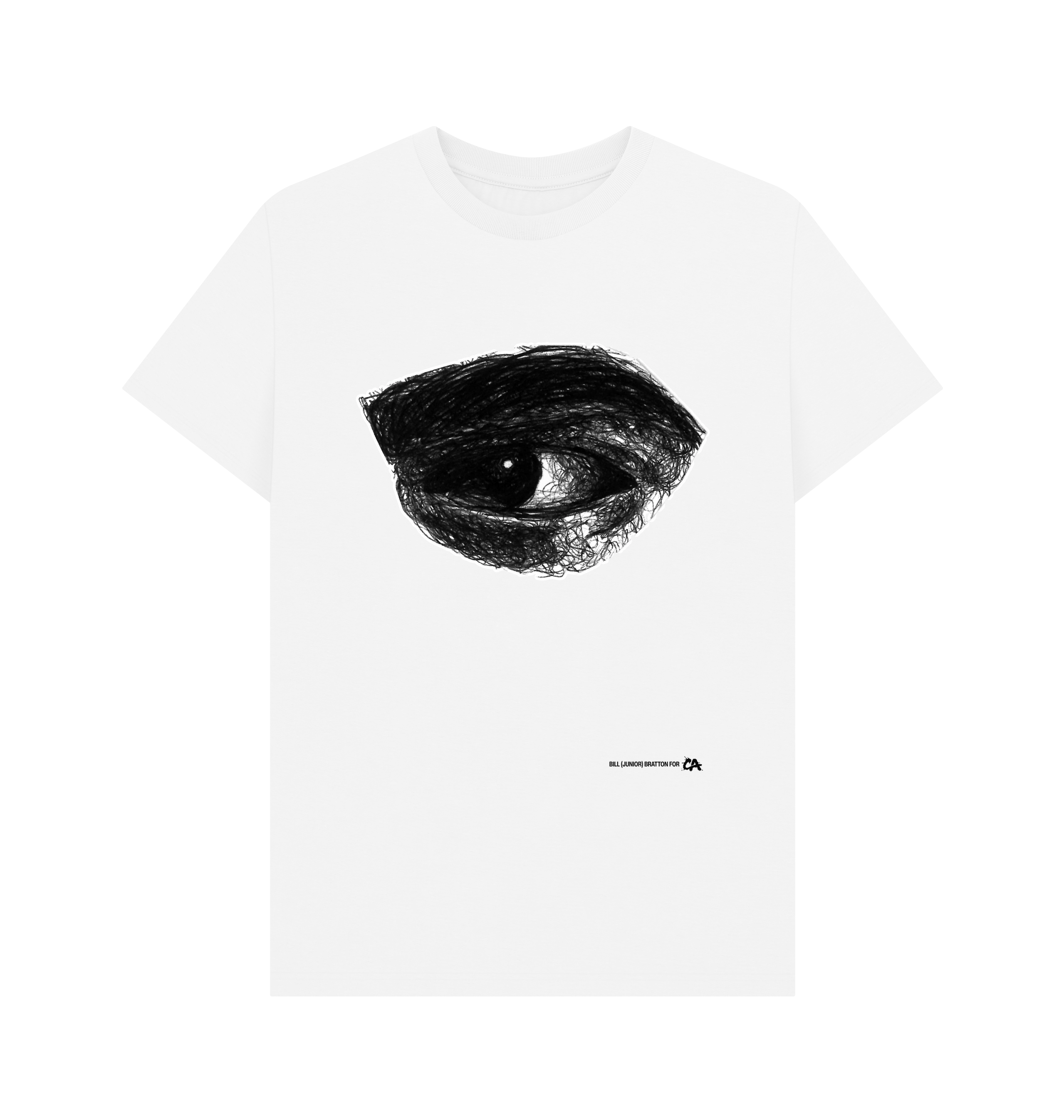 White Printed T-shirt Front