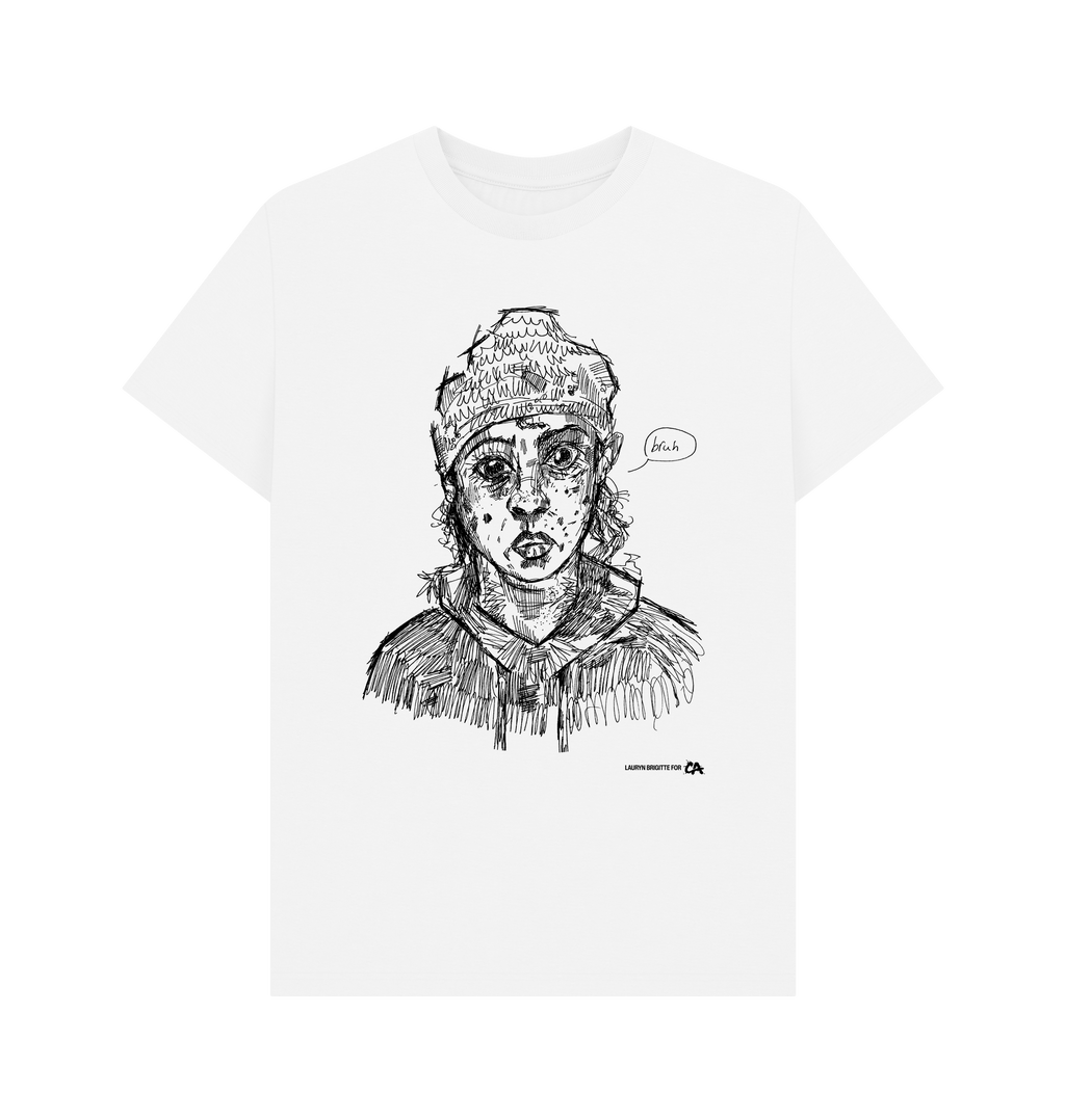 White Printed T-shirt Front