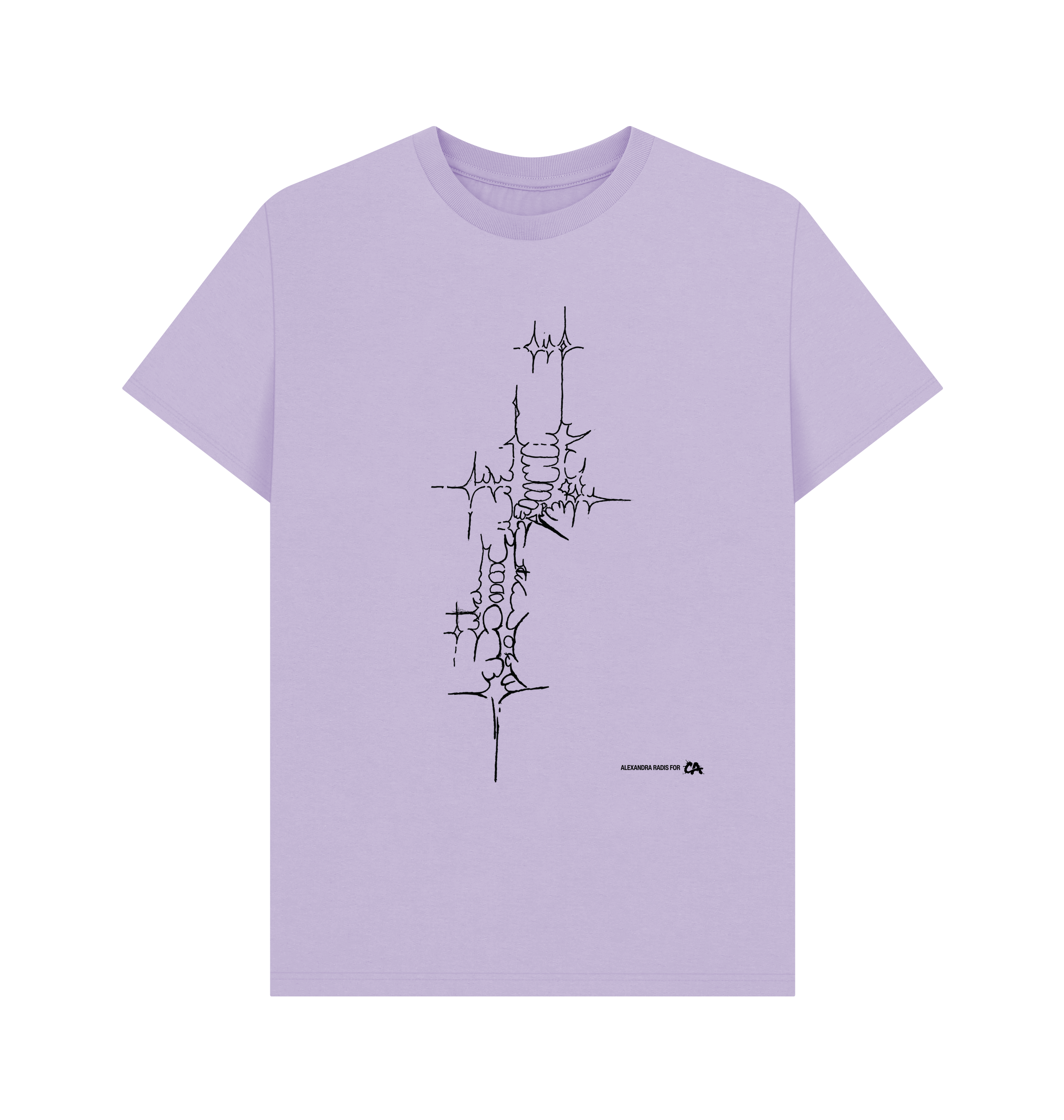Lilac Printed T-shirt Front