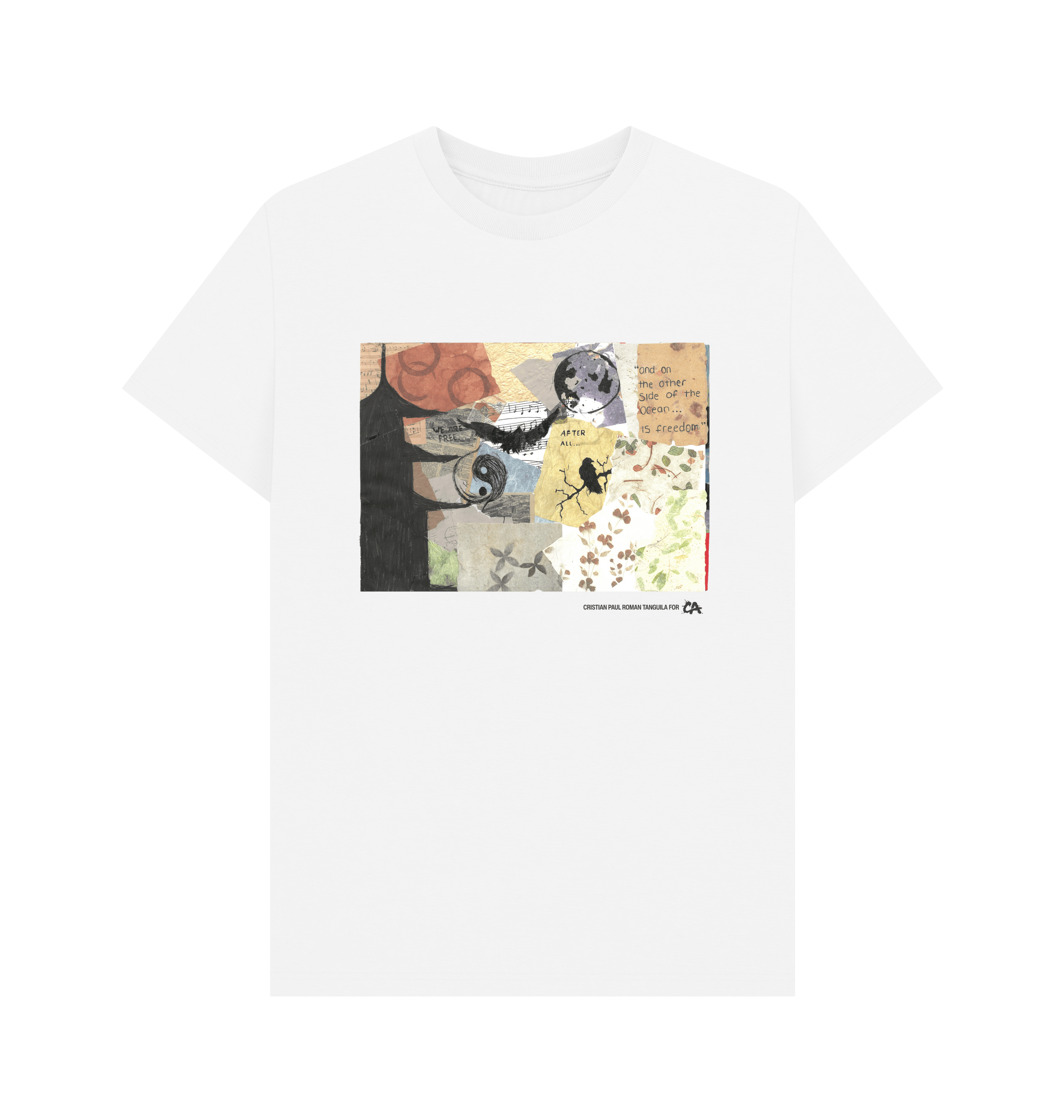 White Printed T-shirt Front