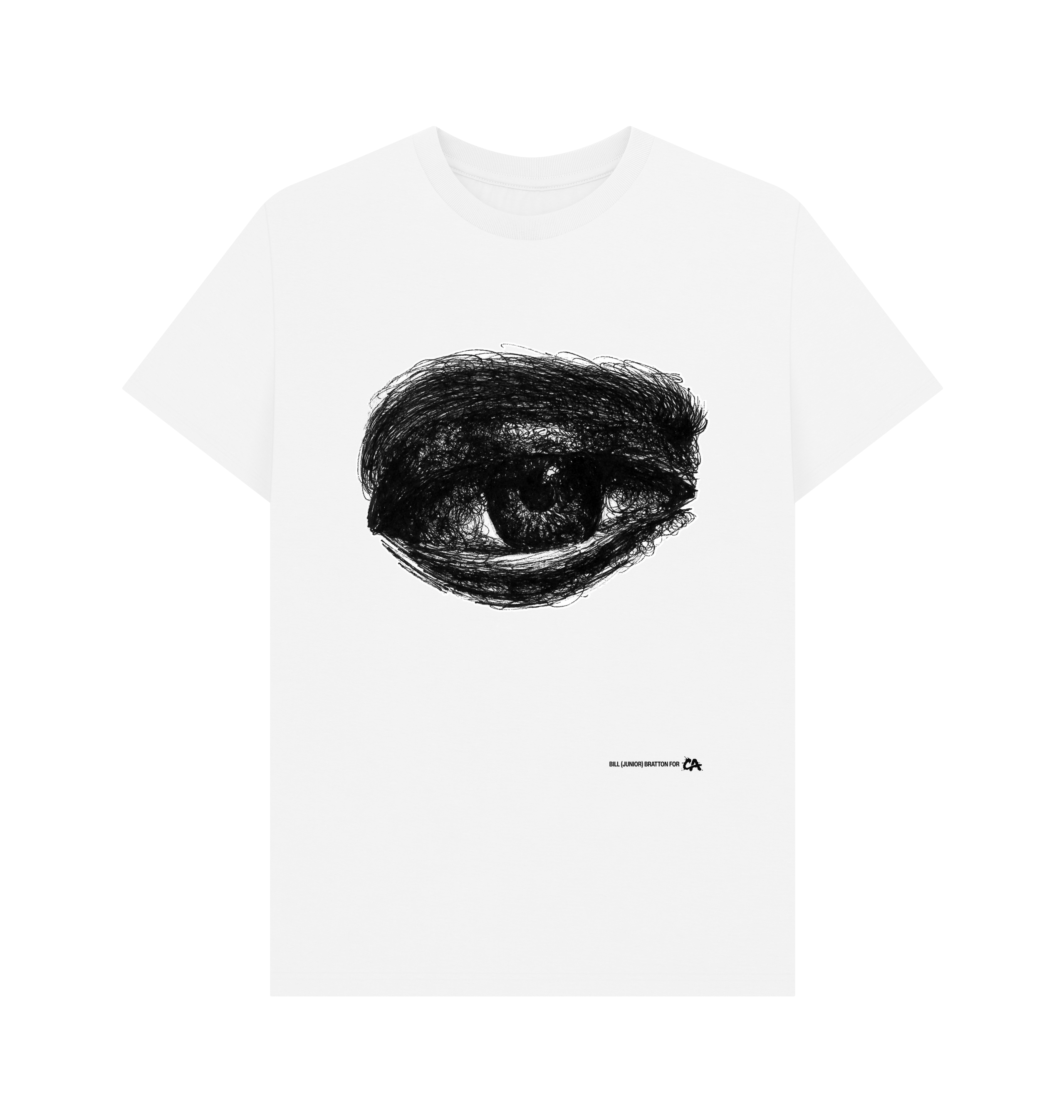 White Printed T-shirt Front