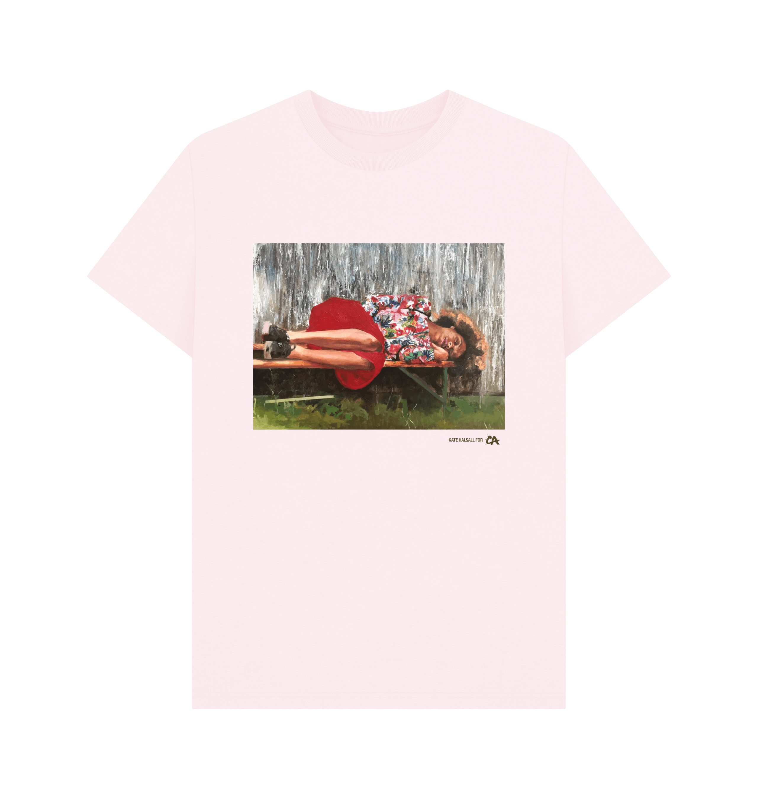 Pink Printed T-shirt Front
