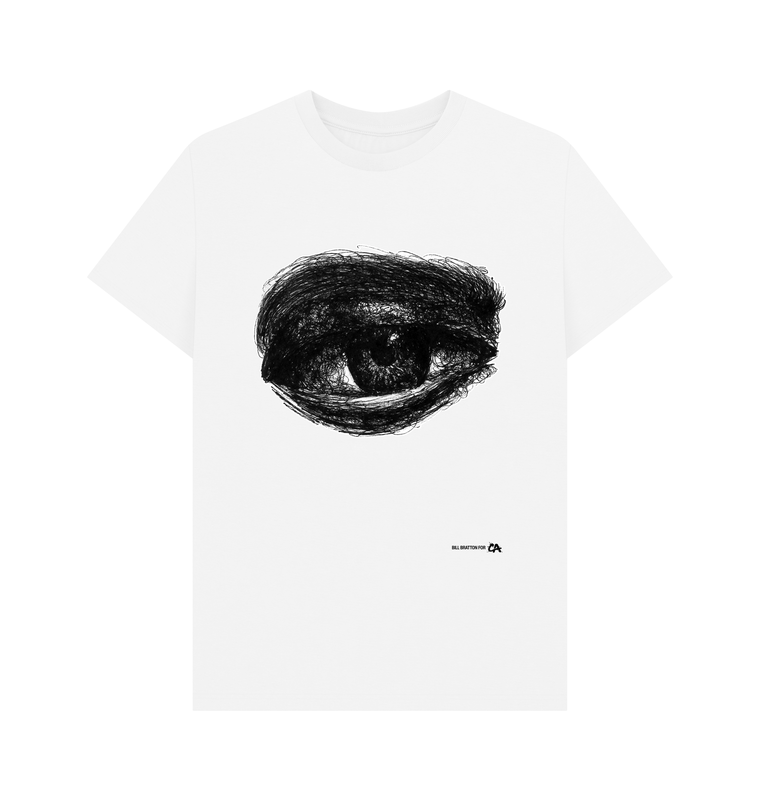 White Printed T-shirt Front