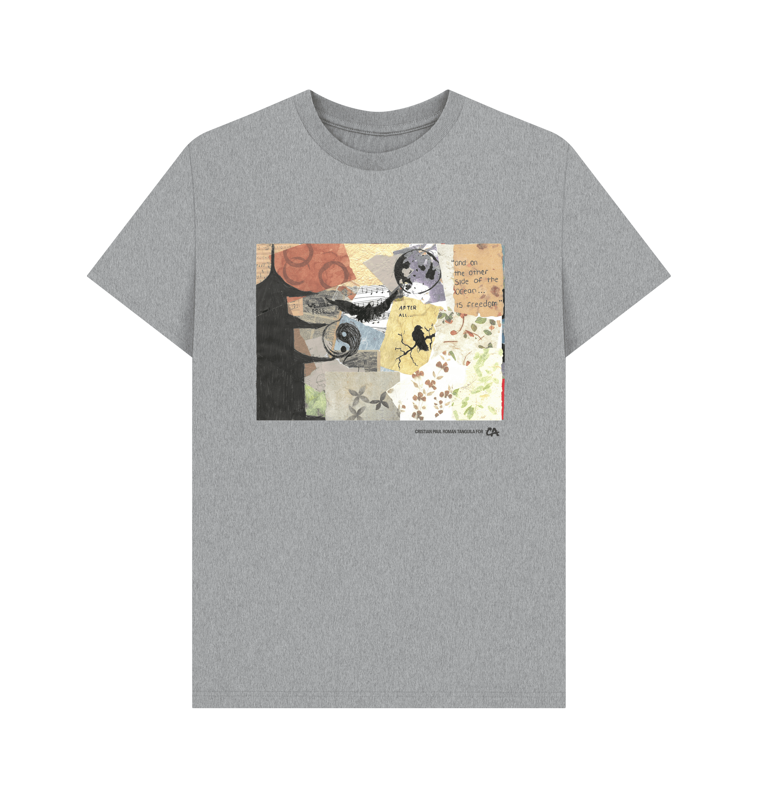 Athletic Grey Printed T-shirt Front