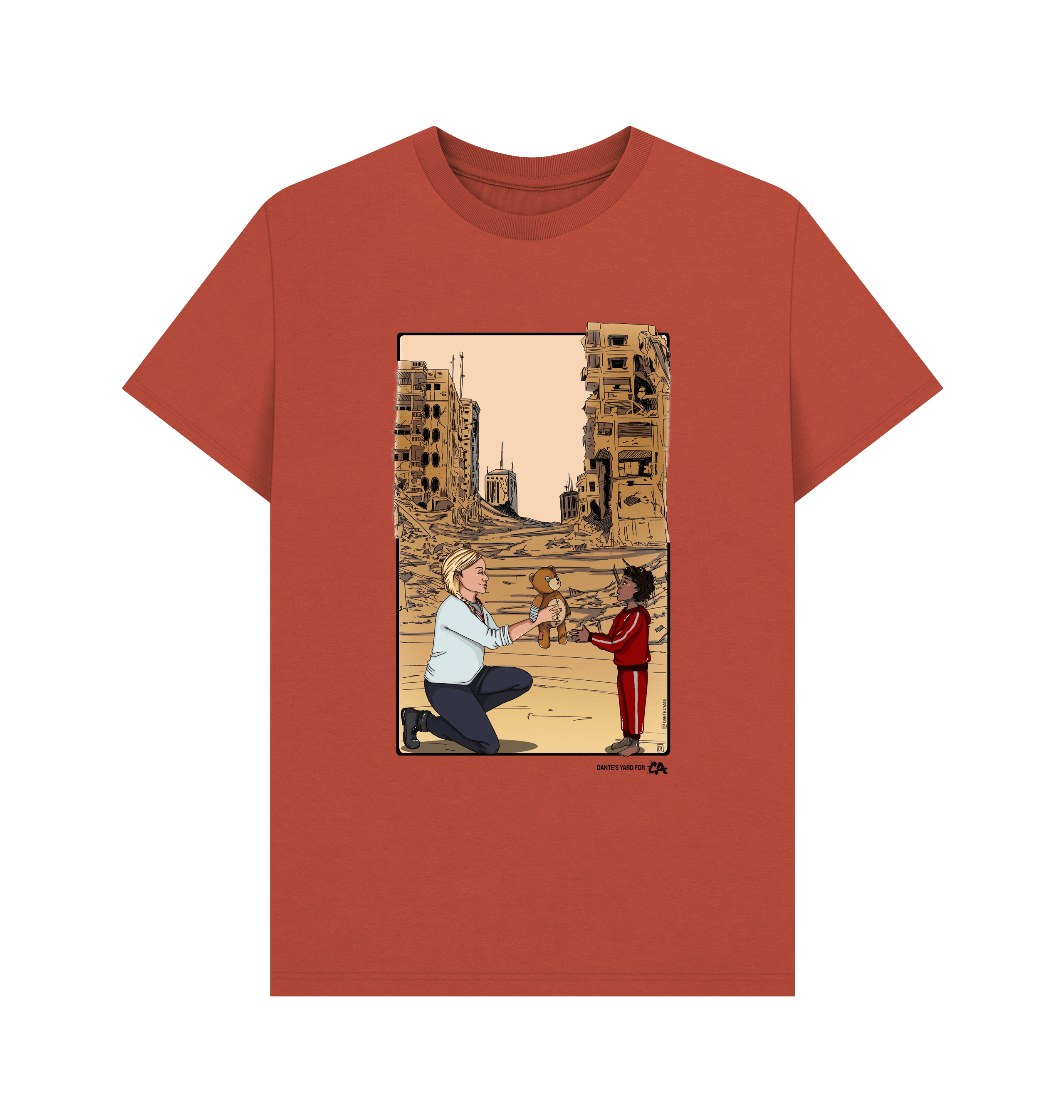 Rust Printed T-shirt Front