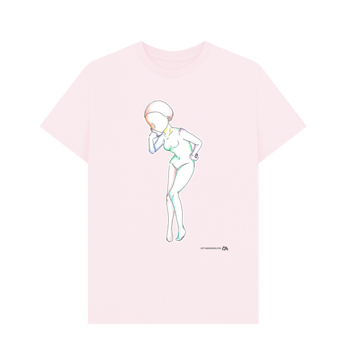 Pink Printed T-shirt Front