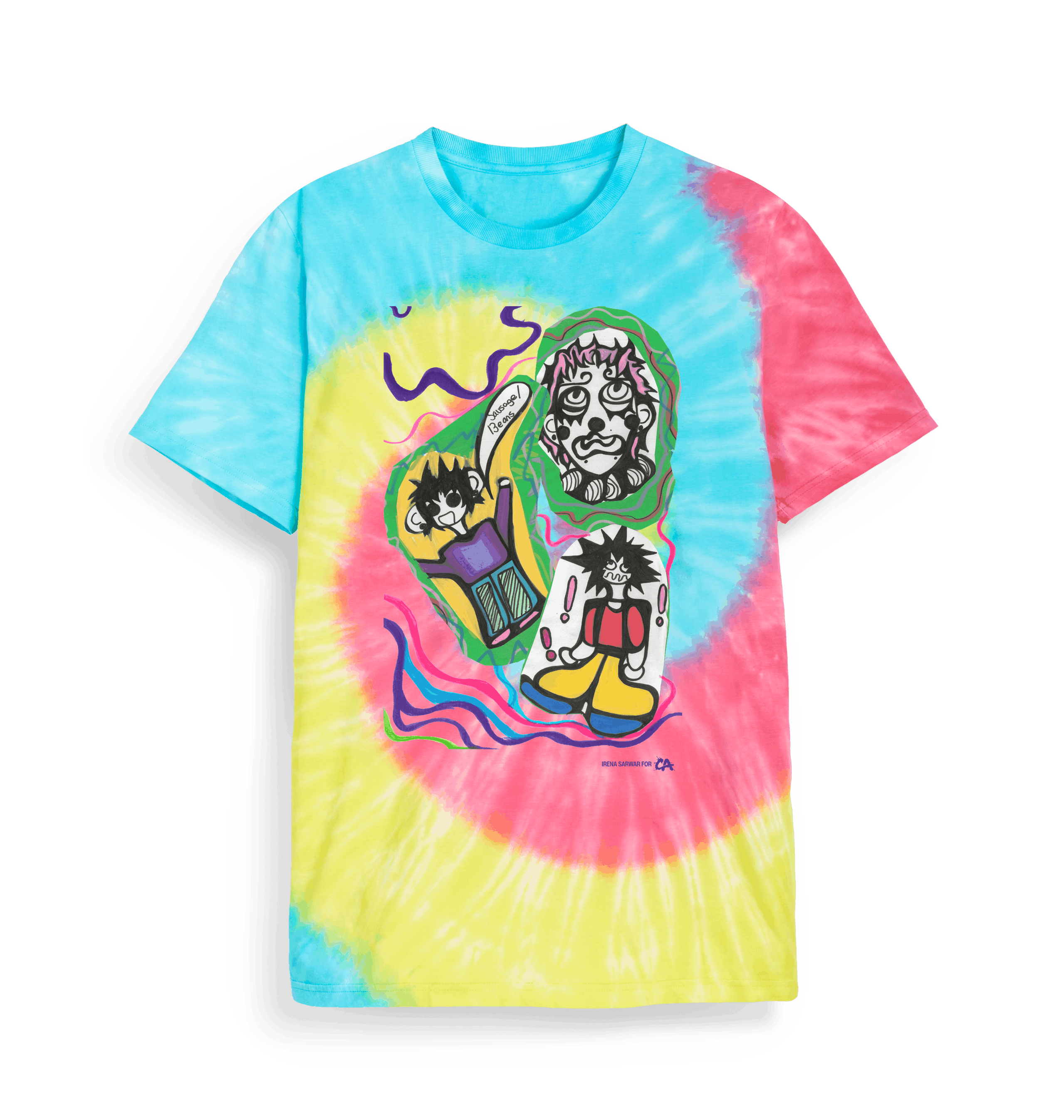 Tie Dye Printed T-shirt Front