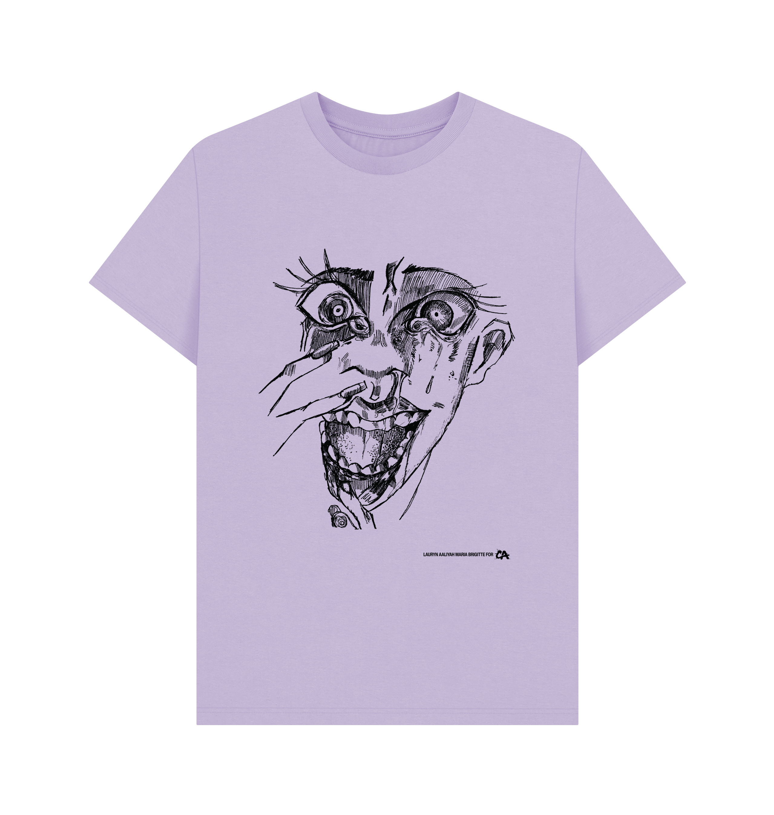 Lilac Printed T-shirt Front