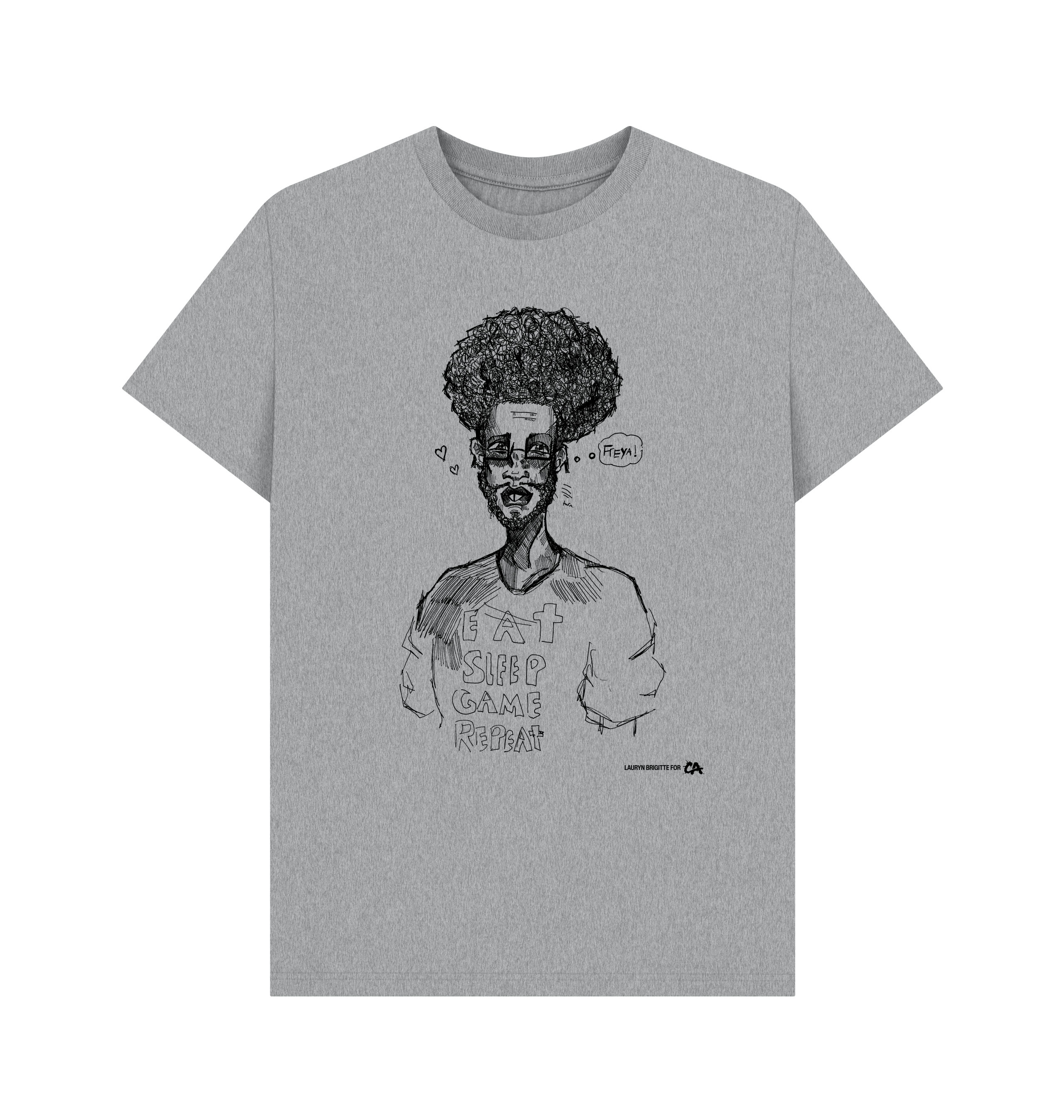 Athletic Grey Printed T-shirt Front