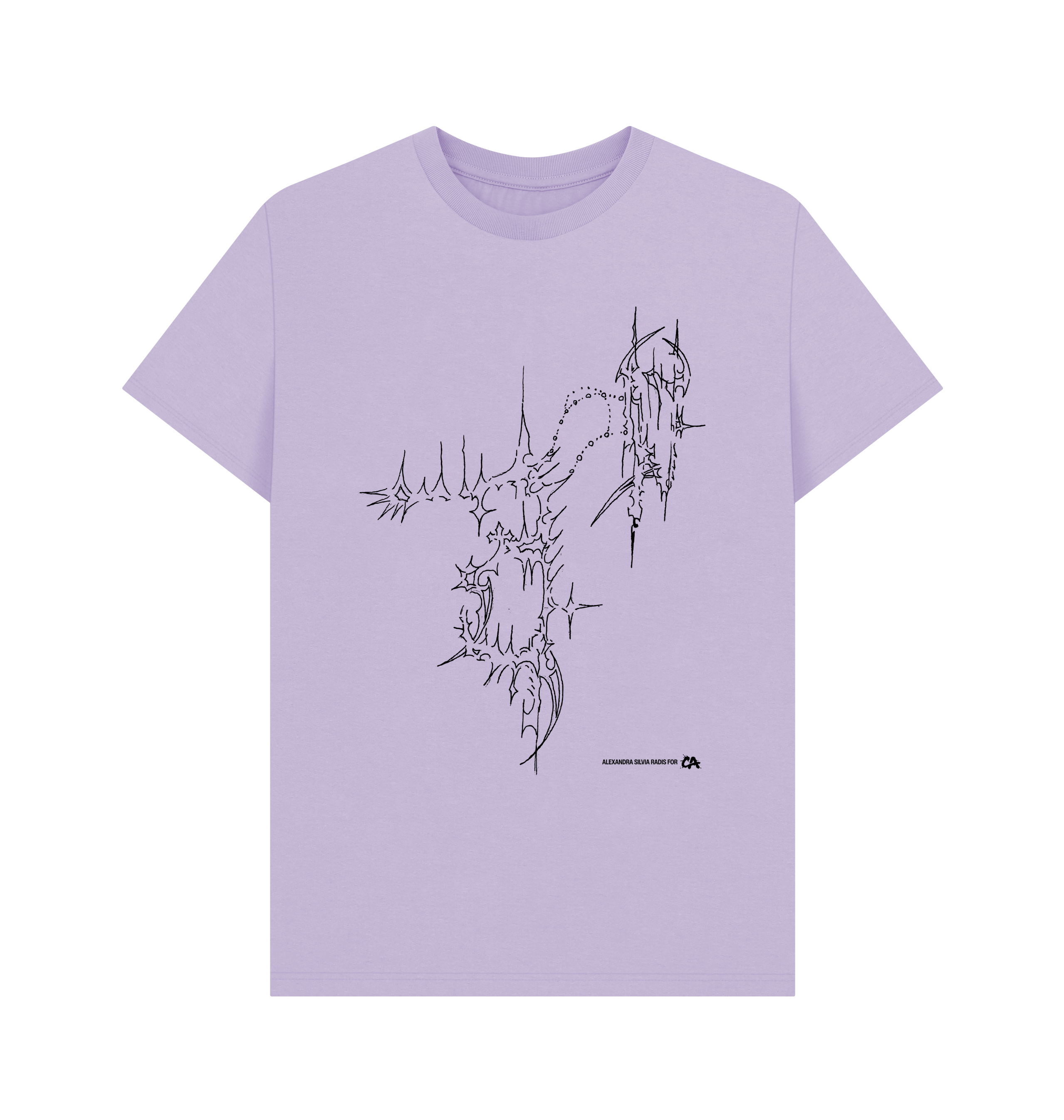 Lilac Printed T-shirt Front