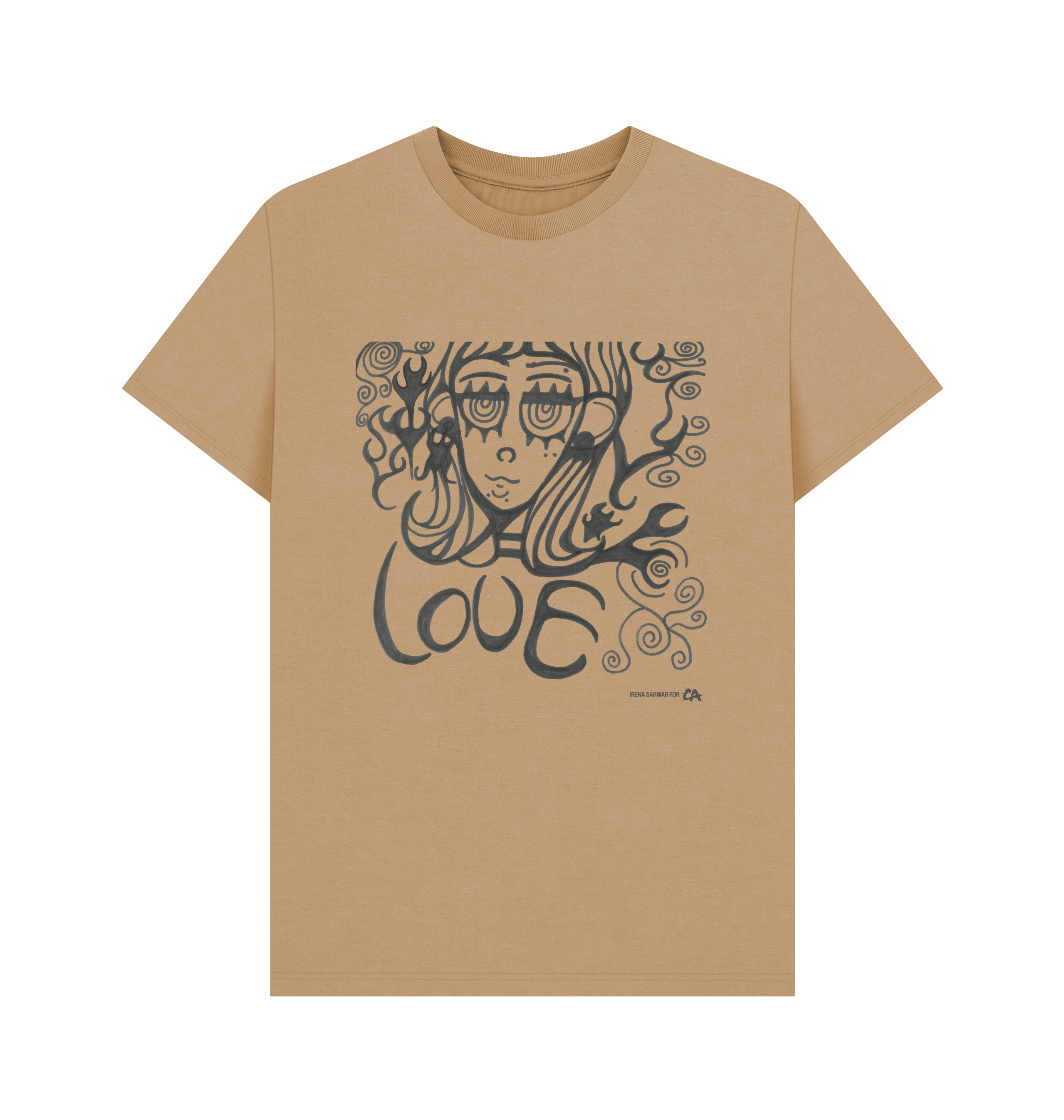 Sand Printed T-shirt Front