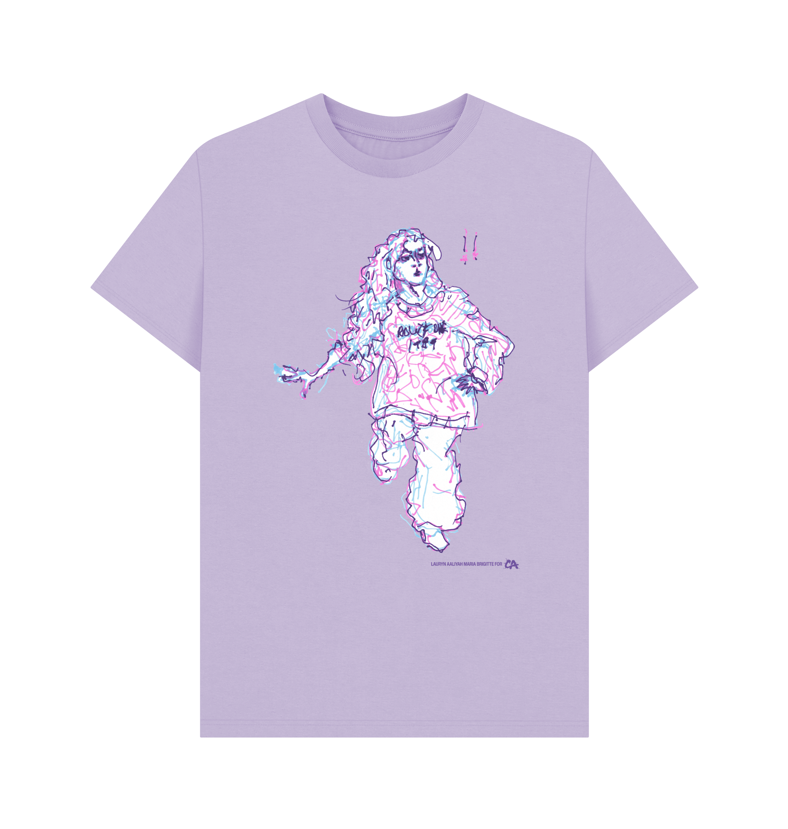 Lilac Printed T-shirt Front
