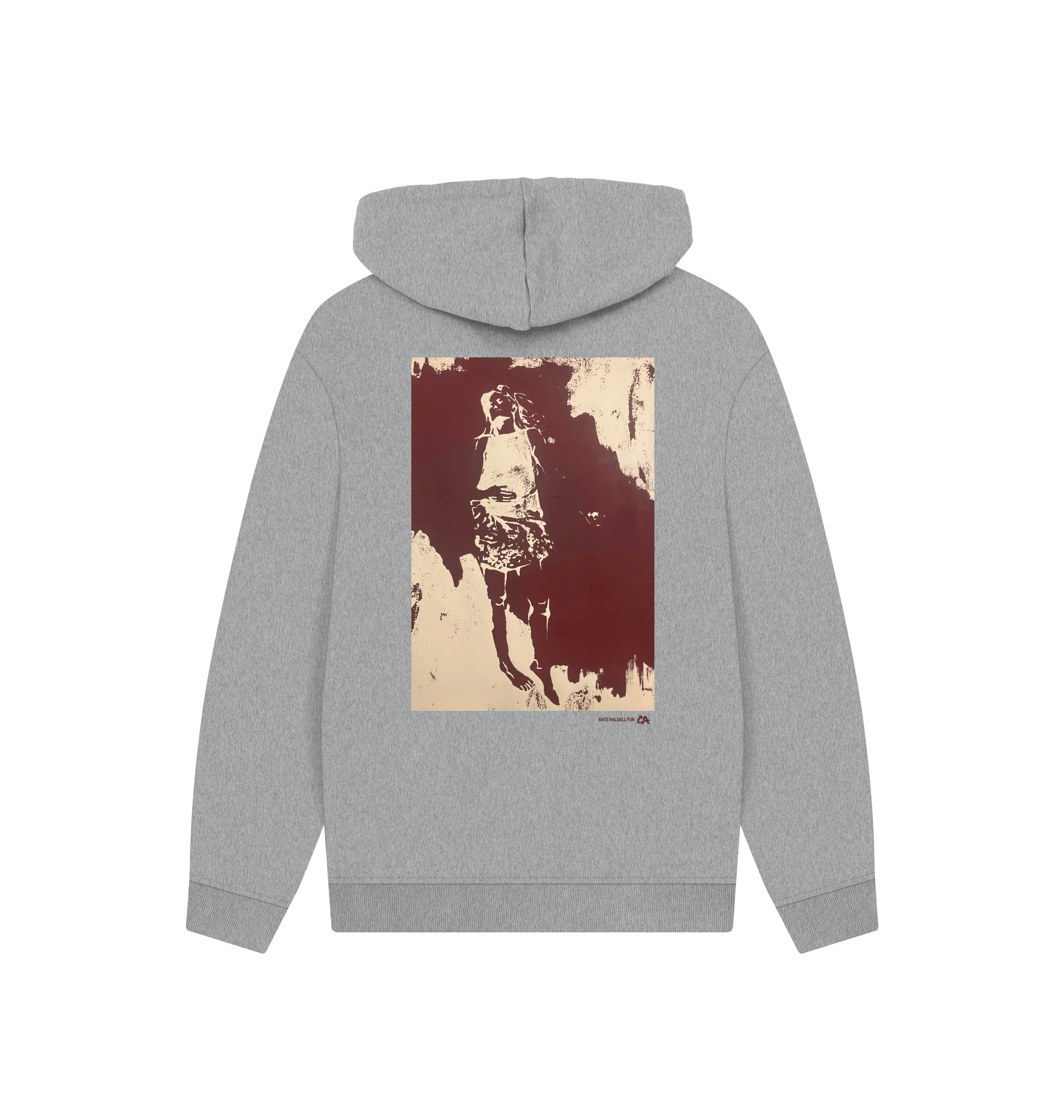 Athletic Grey Printed Hoody Back