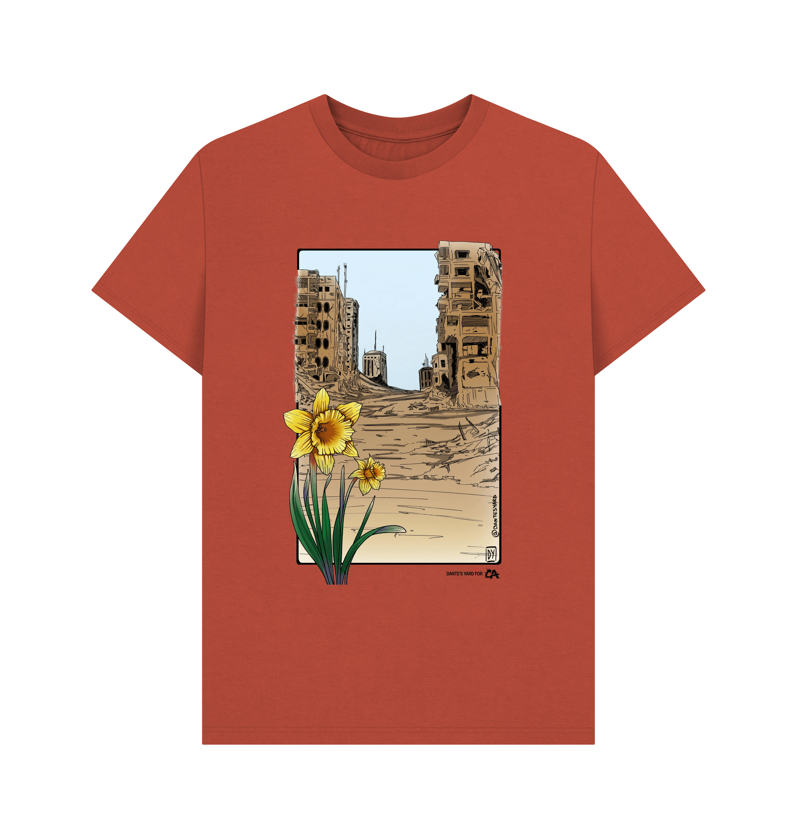 Rust Printed T-shirt Front