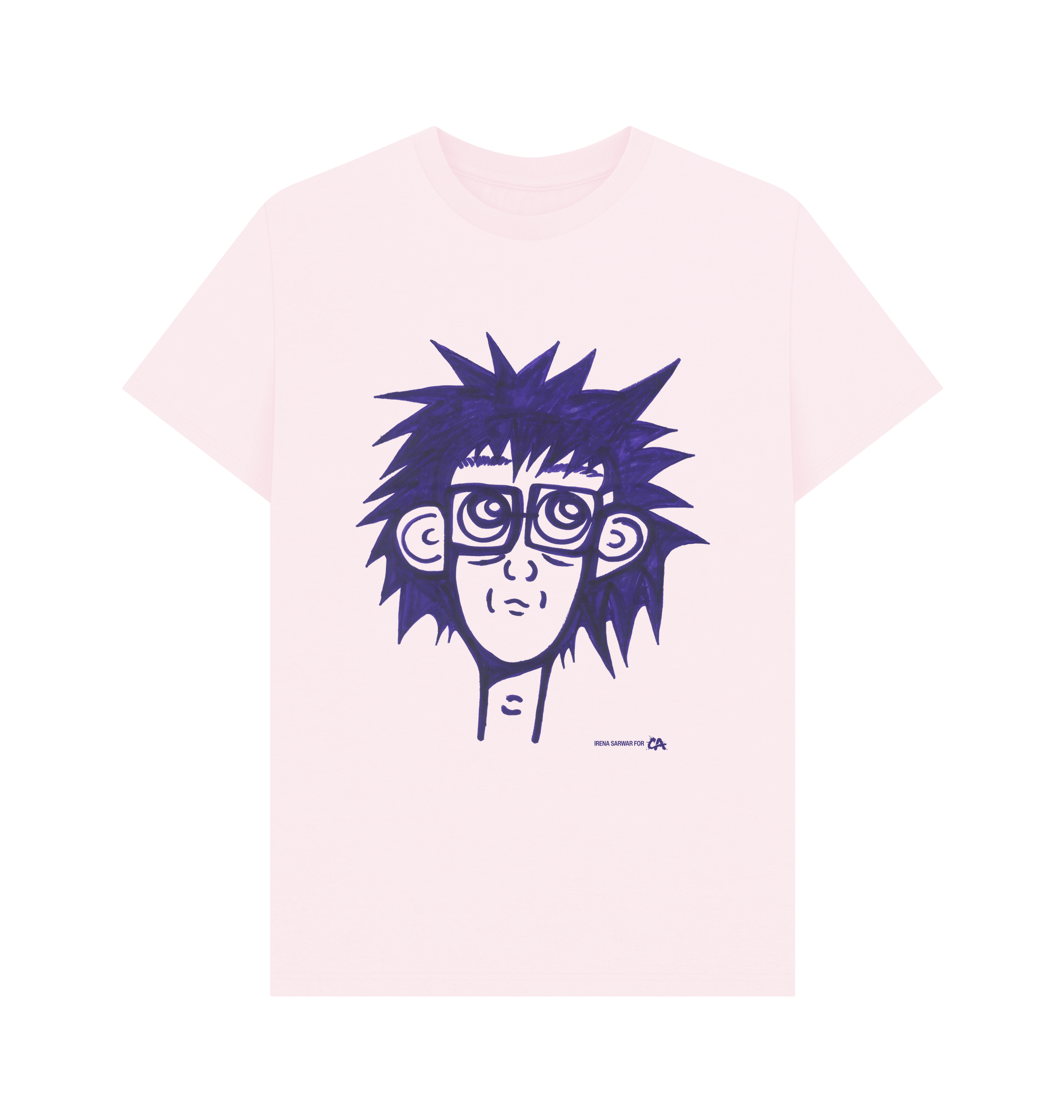 Pink Printed T-shirt Front