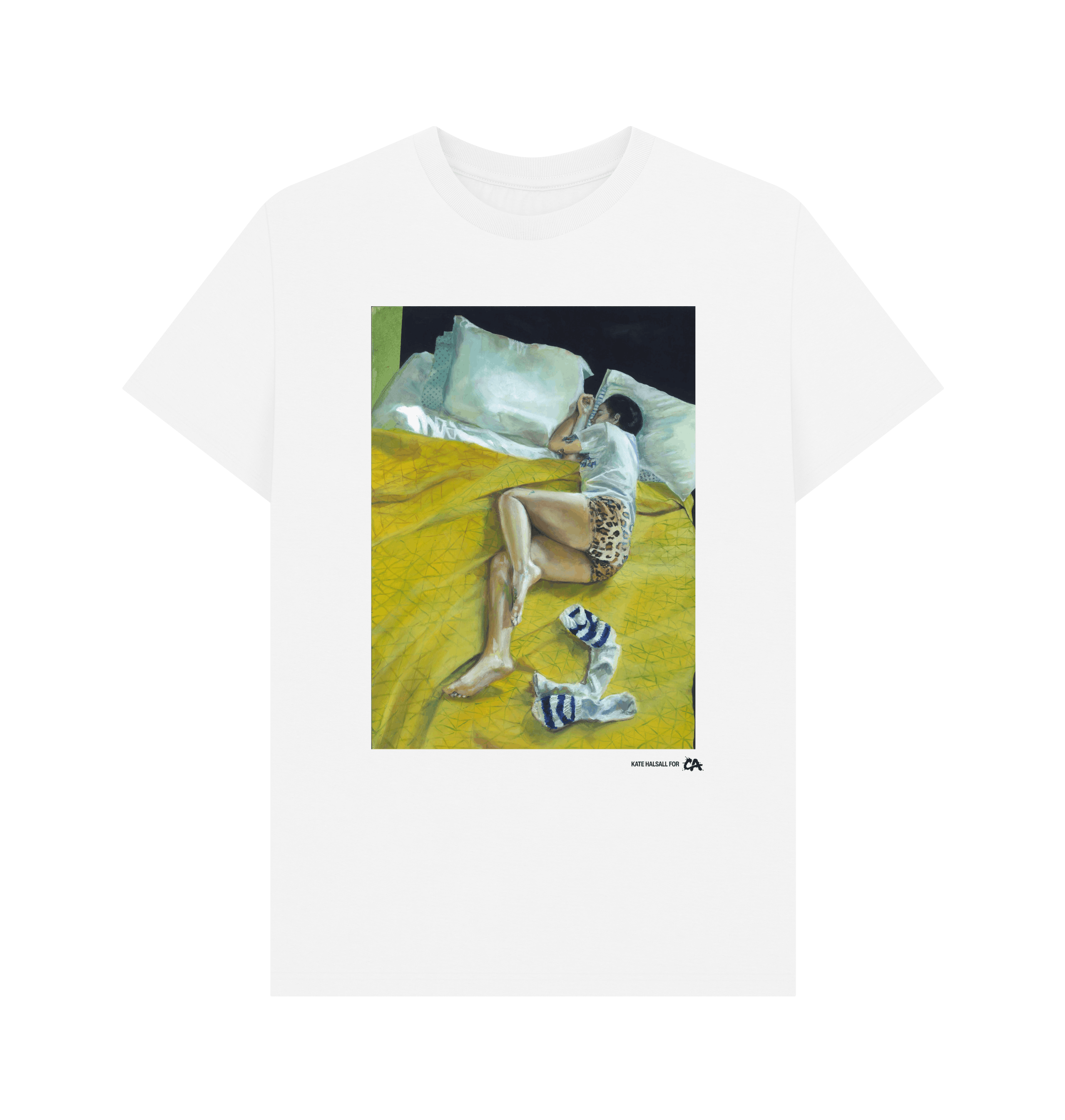 White Printed T-shirt Front