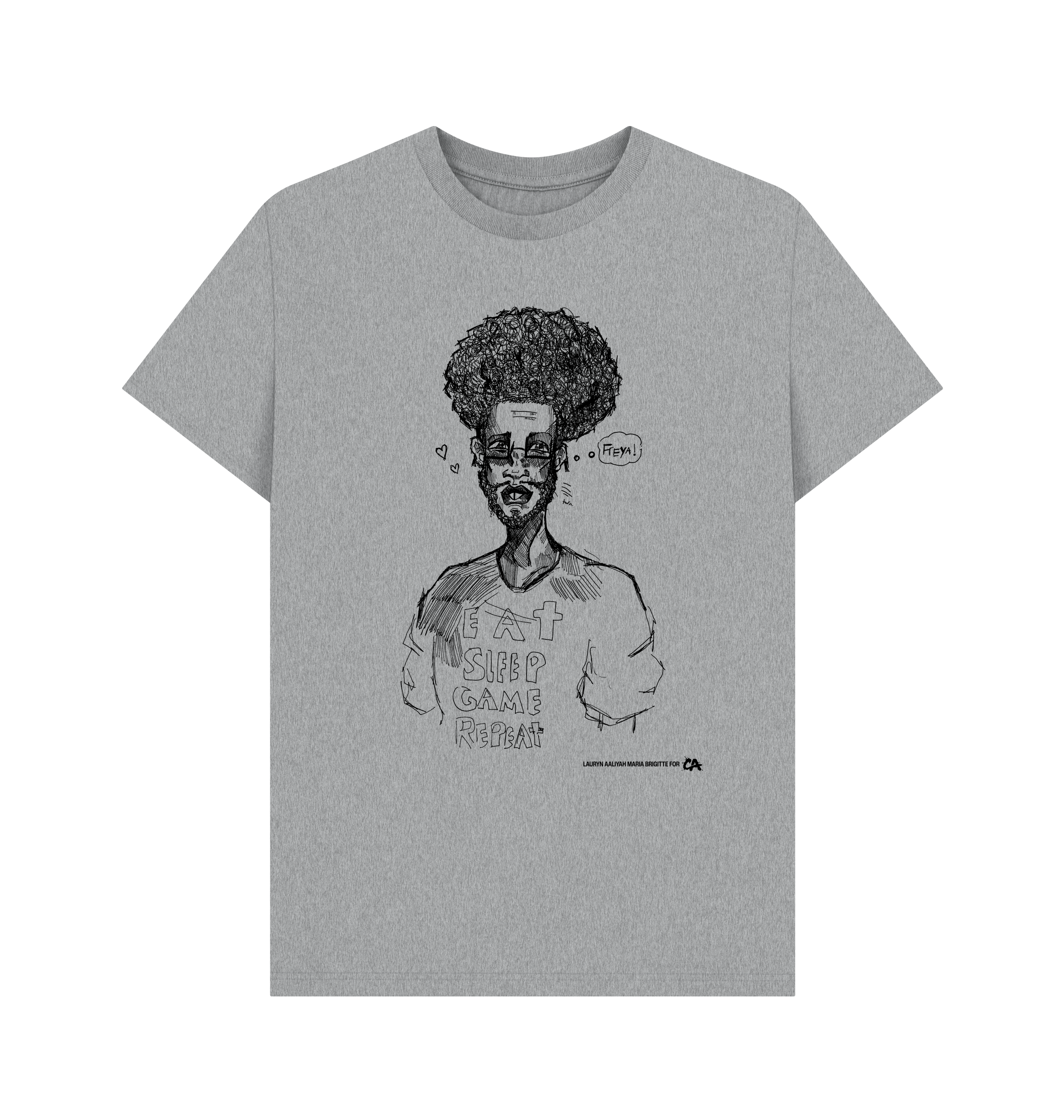 Athletic Grey Printed T-shirt Front