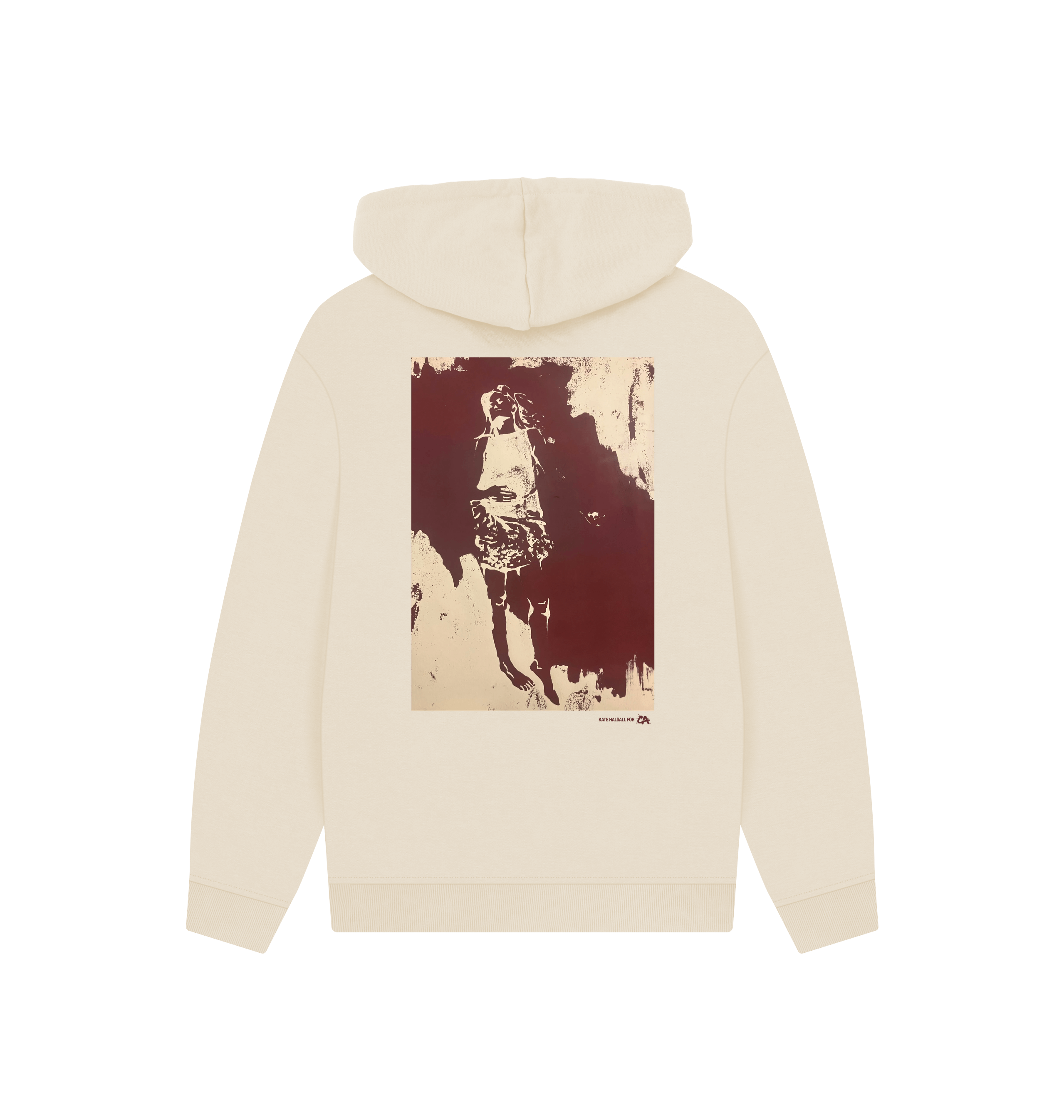 Oat Printed Hoody Back